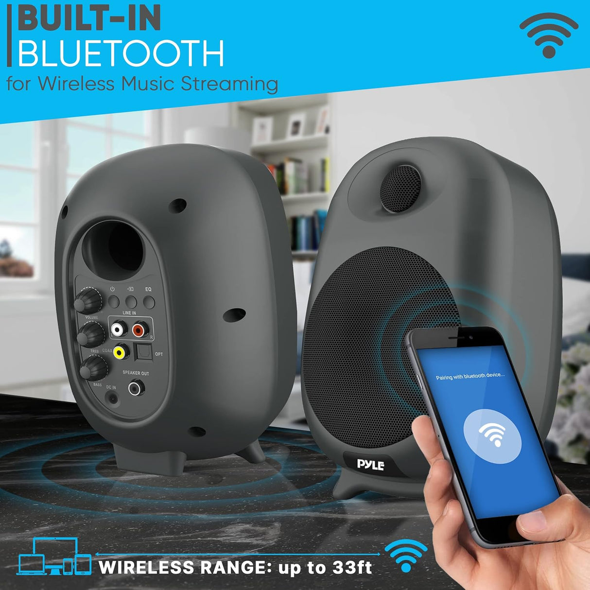Parlantes Portátiles con Bluetooth de 60 W PYLE-HOME PBKSR40