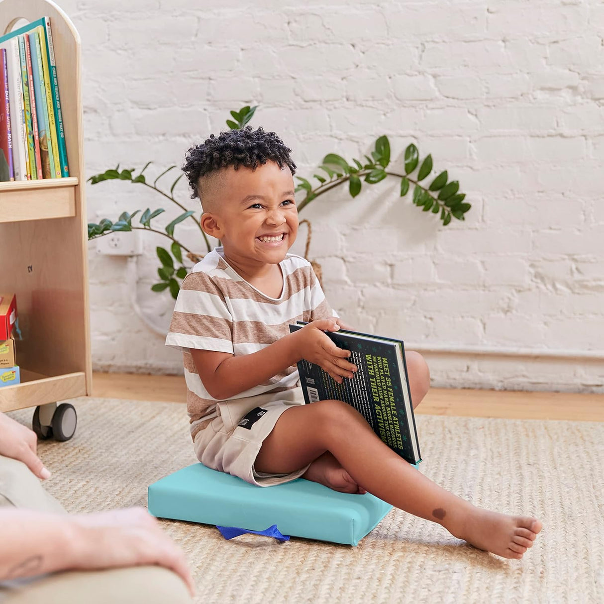 ECR4Kids SoftZone - Cojines de suelo, cuadrados, asientos flexibles, espuma de mar, 6 piezas