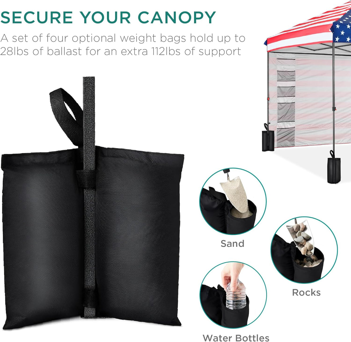 Carpa Plegable 10x10ft con Paredes Americanas y Bolsas