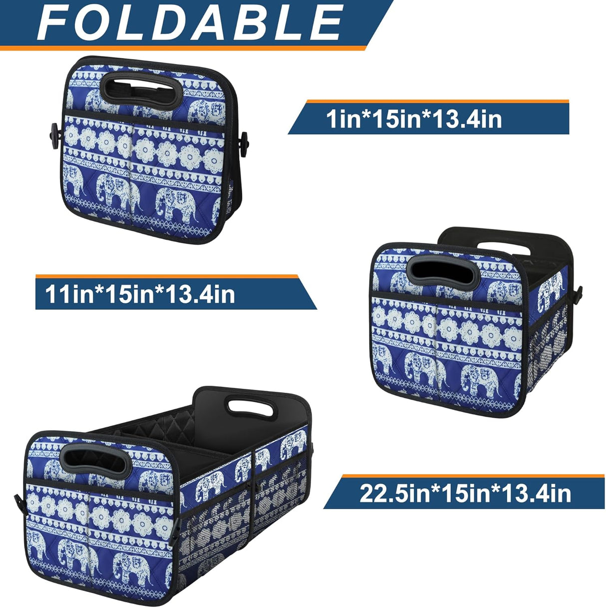 Organizador de Maletero Deosk, 6 Bolsillos, 50L, Plegable