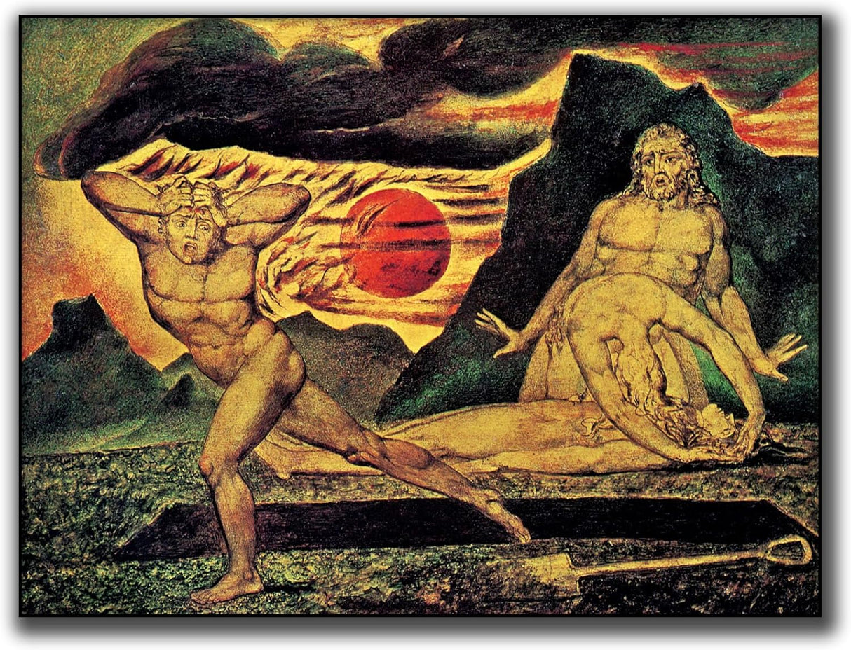 Poster de William Blake El Cuerpo de Abel Encontrado