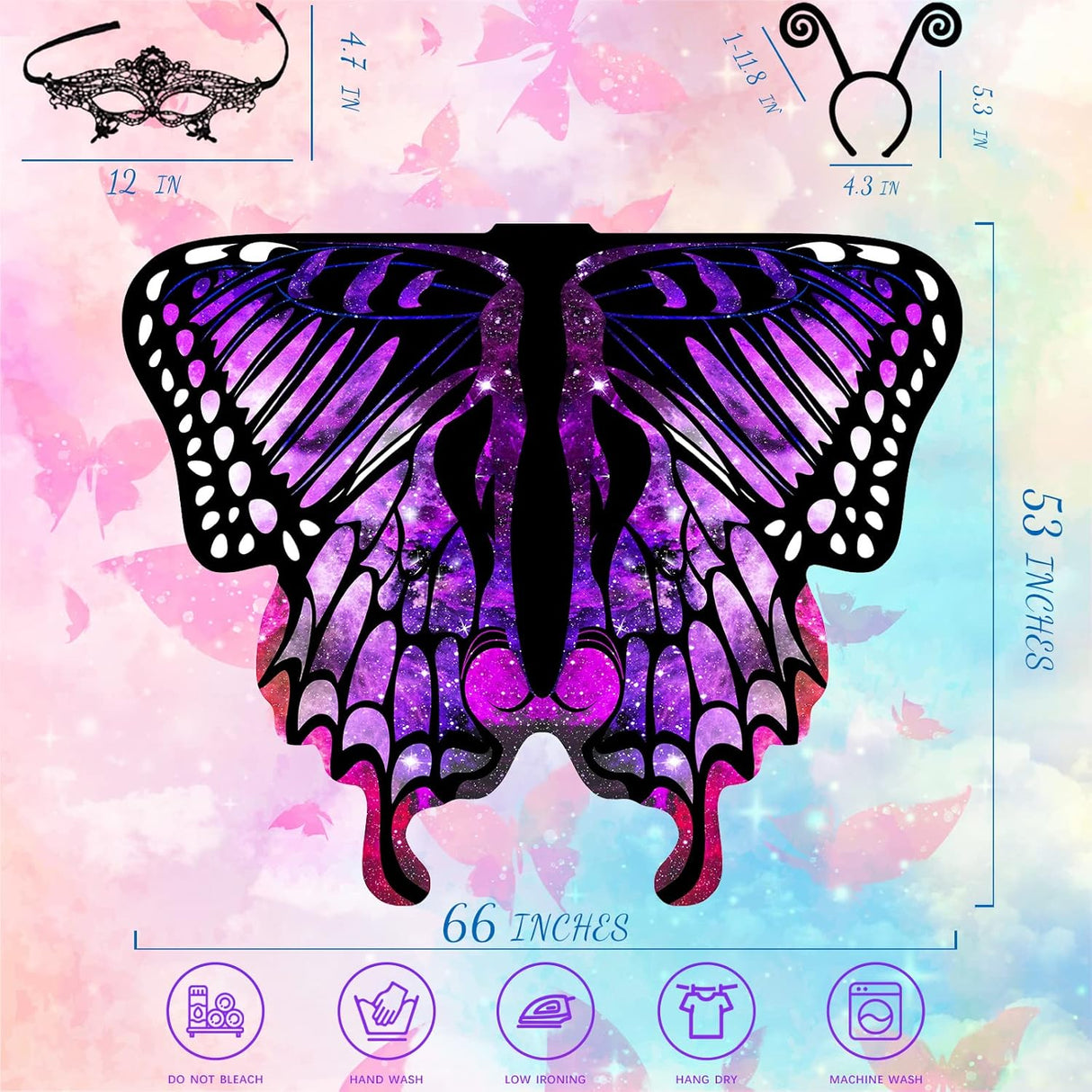 Disfraces de mariposa para mujer morado talla única