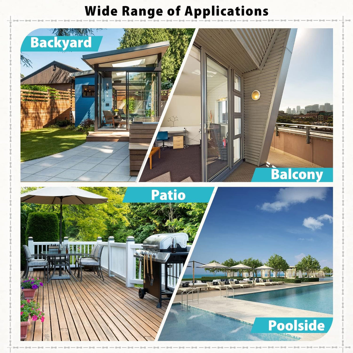 FDW Juego de 3 piezas de muebles de patio para exteriores, sillas de mimbre para patio, muebles de ratán para exteriores, patio, porche, piscina, césped, cojín azul