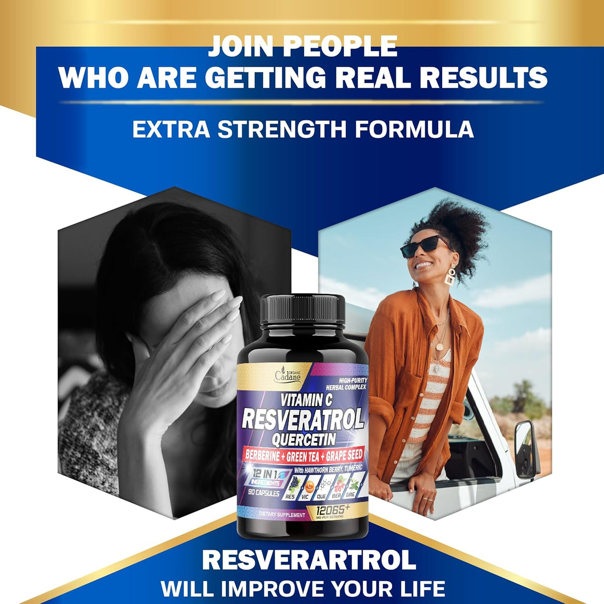 Suplemento de resveratrol de 12065 mg 90 cápsulas de 3 meses