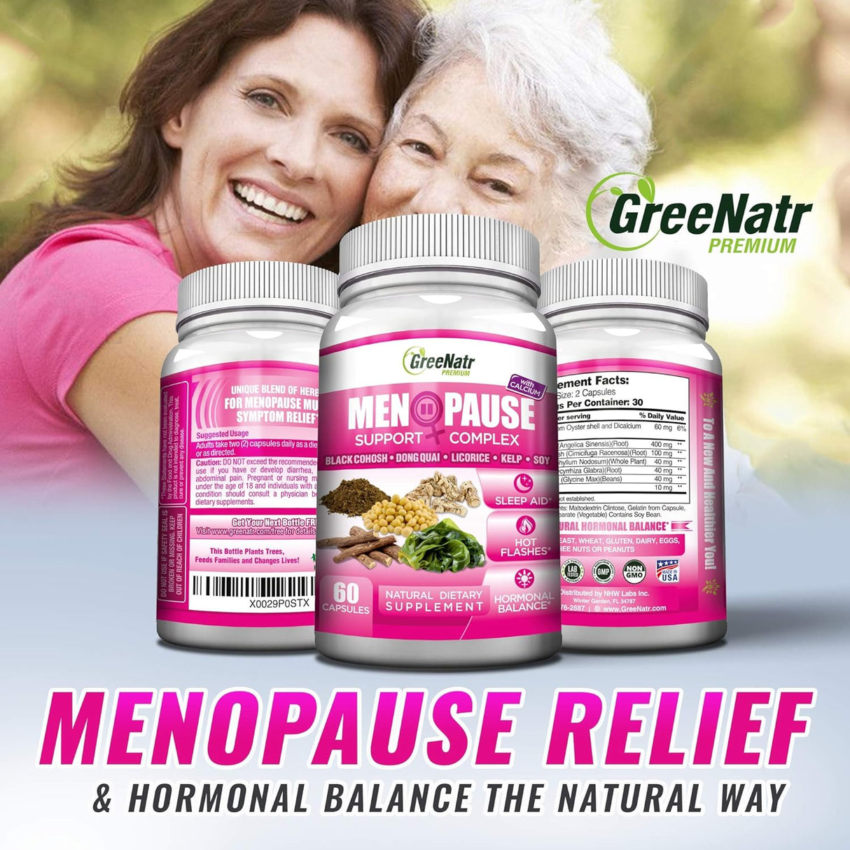 Suplemento para Menopausia con Dong Quai y Cimicifuga - 60 Cápsulas