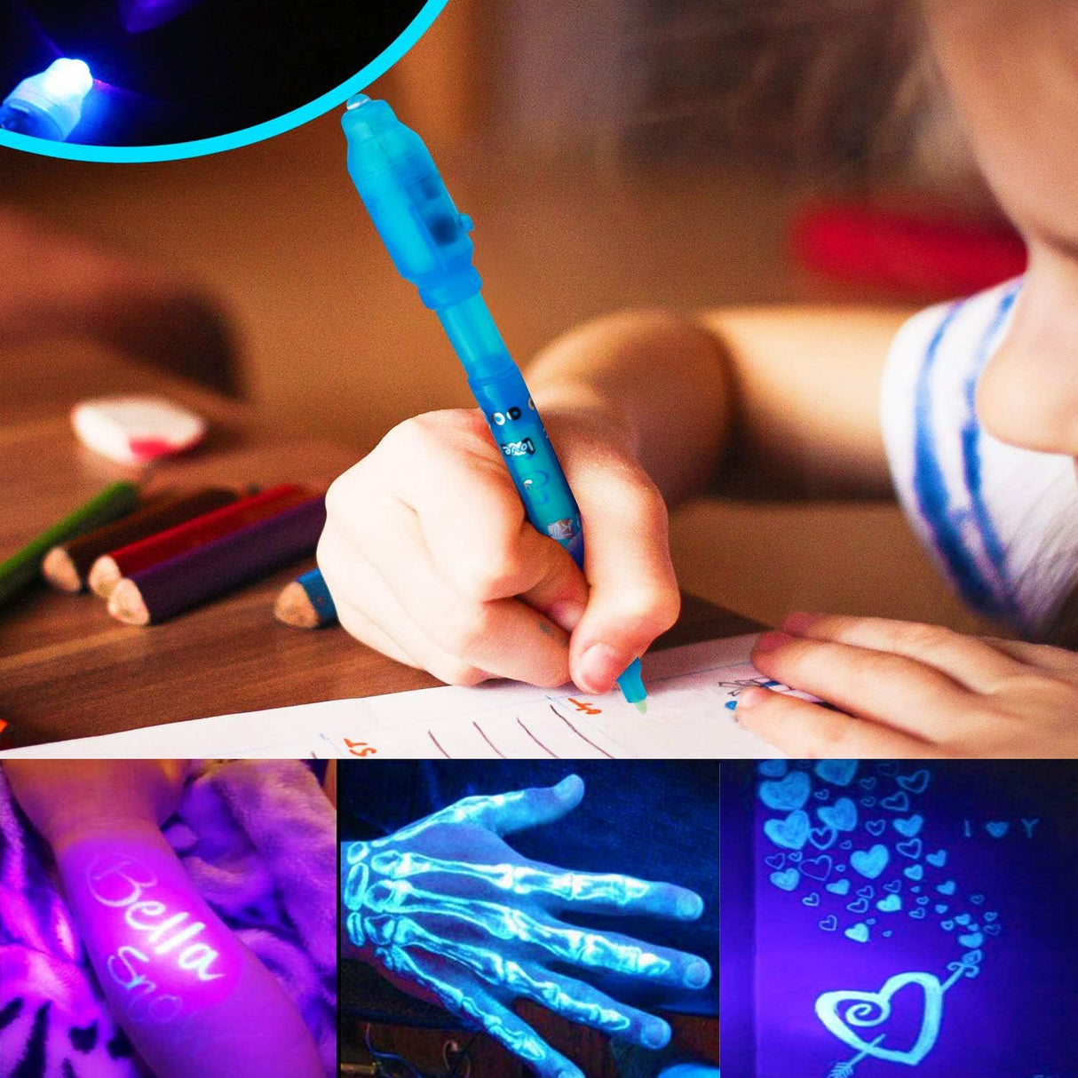 Juguetes de Bromas Bolígrafo de tinta invisible 24 uds