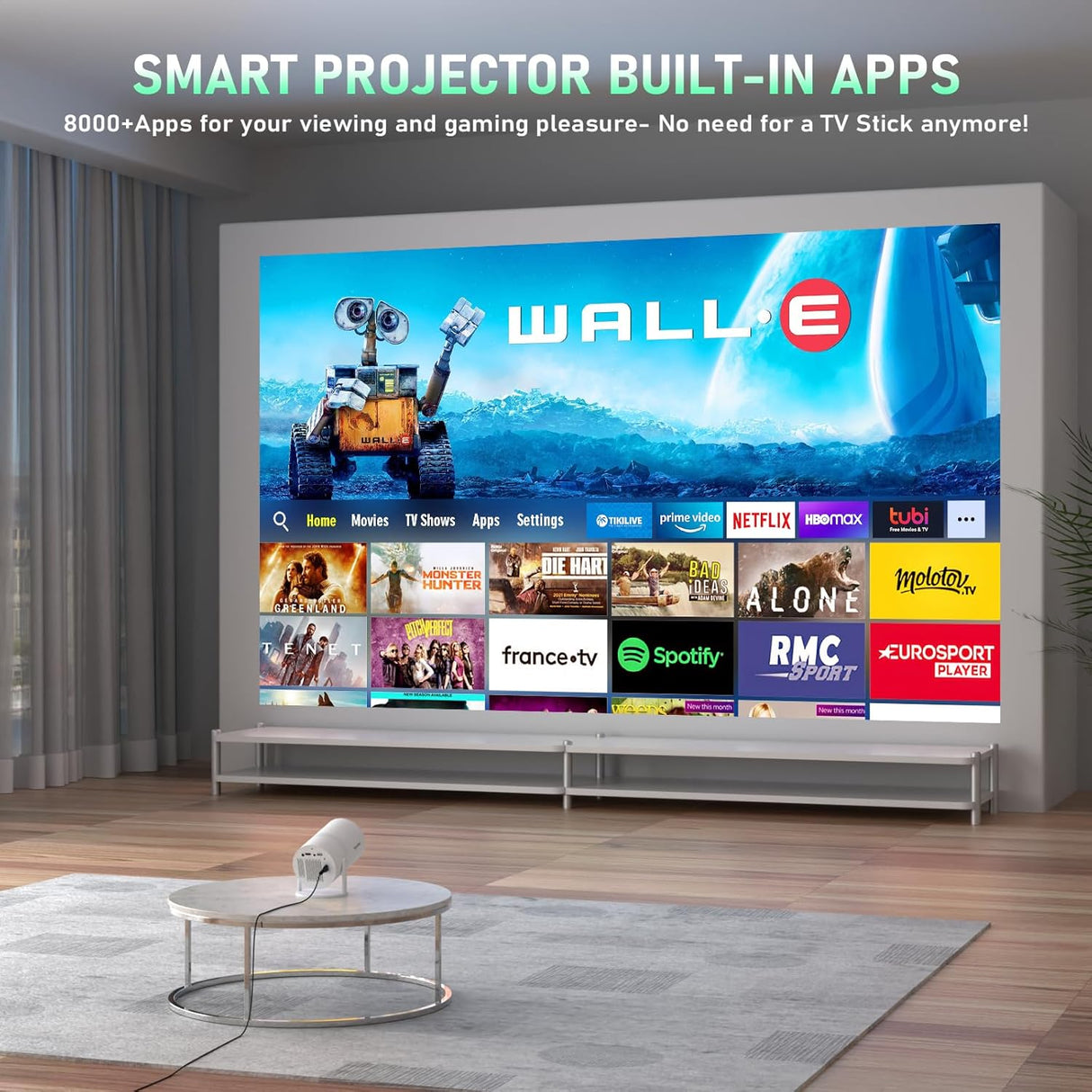 Proyector Mini XuanPad, Android, WiFi 6, FULL HD 1080P
