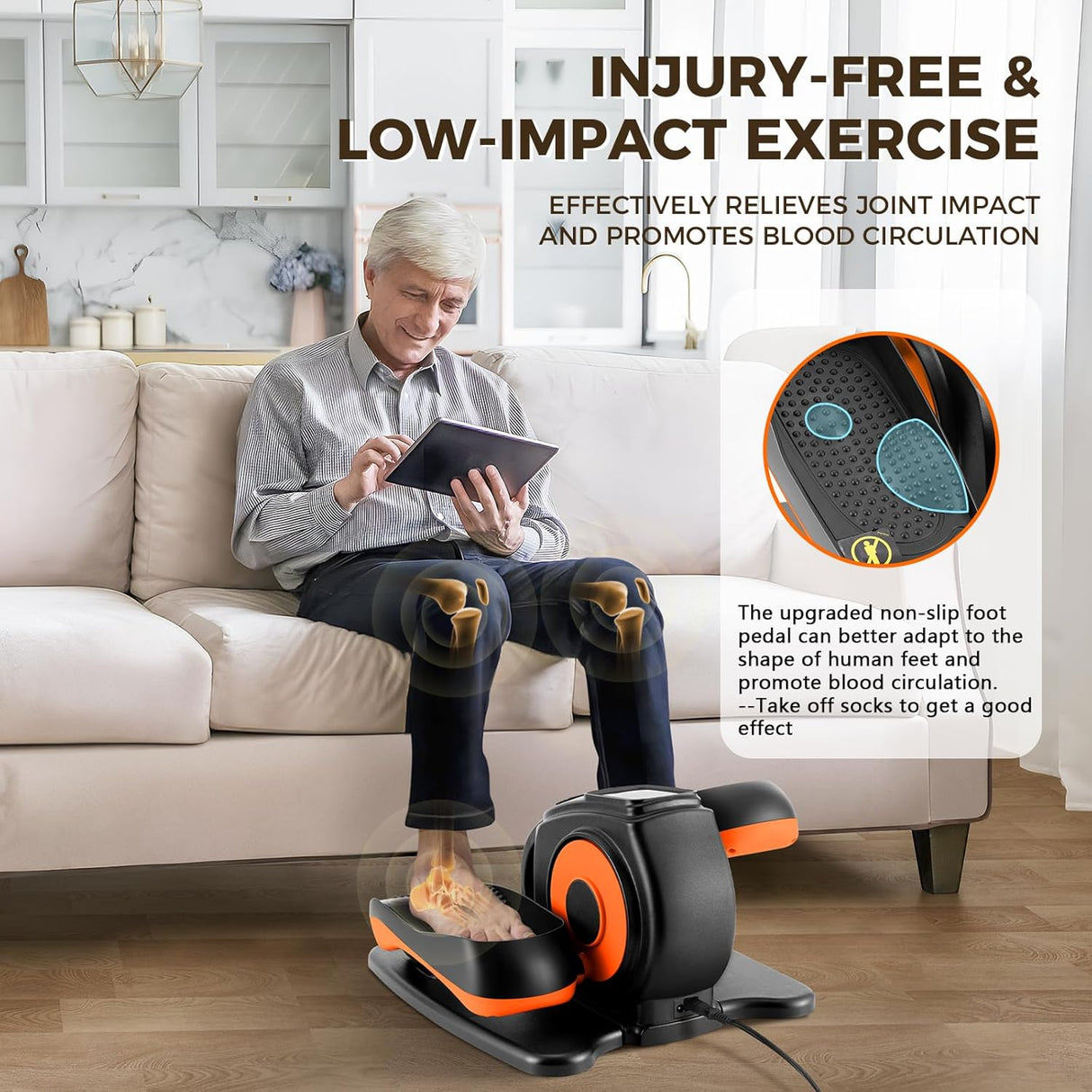 Máquina Elíptica Bajo Escritorio, Ejercitador Portátil, Compacto