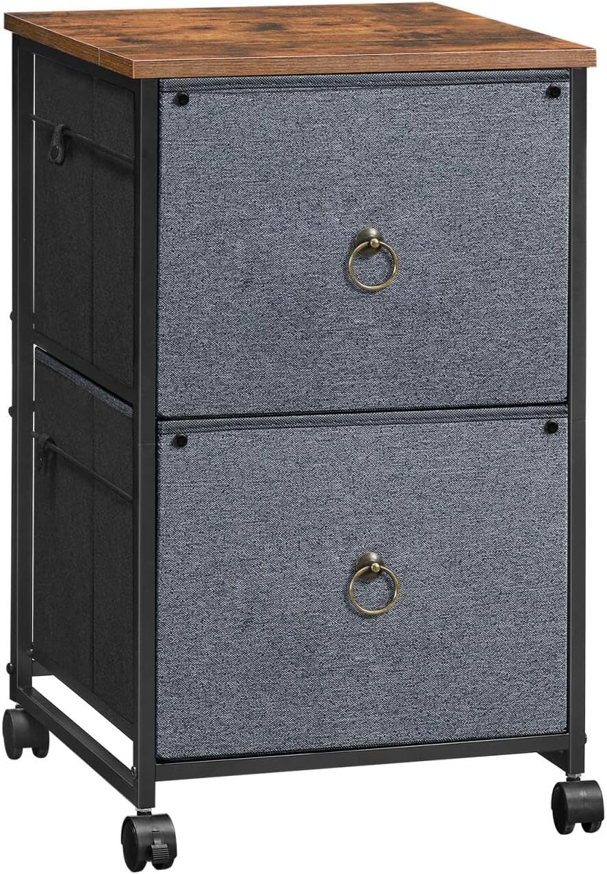 Gabinete de archivos móvil HOOBRO, 2 cajones, modelo BFG20WJ01