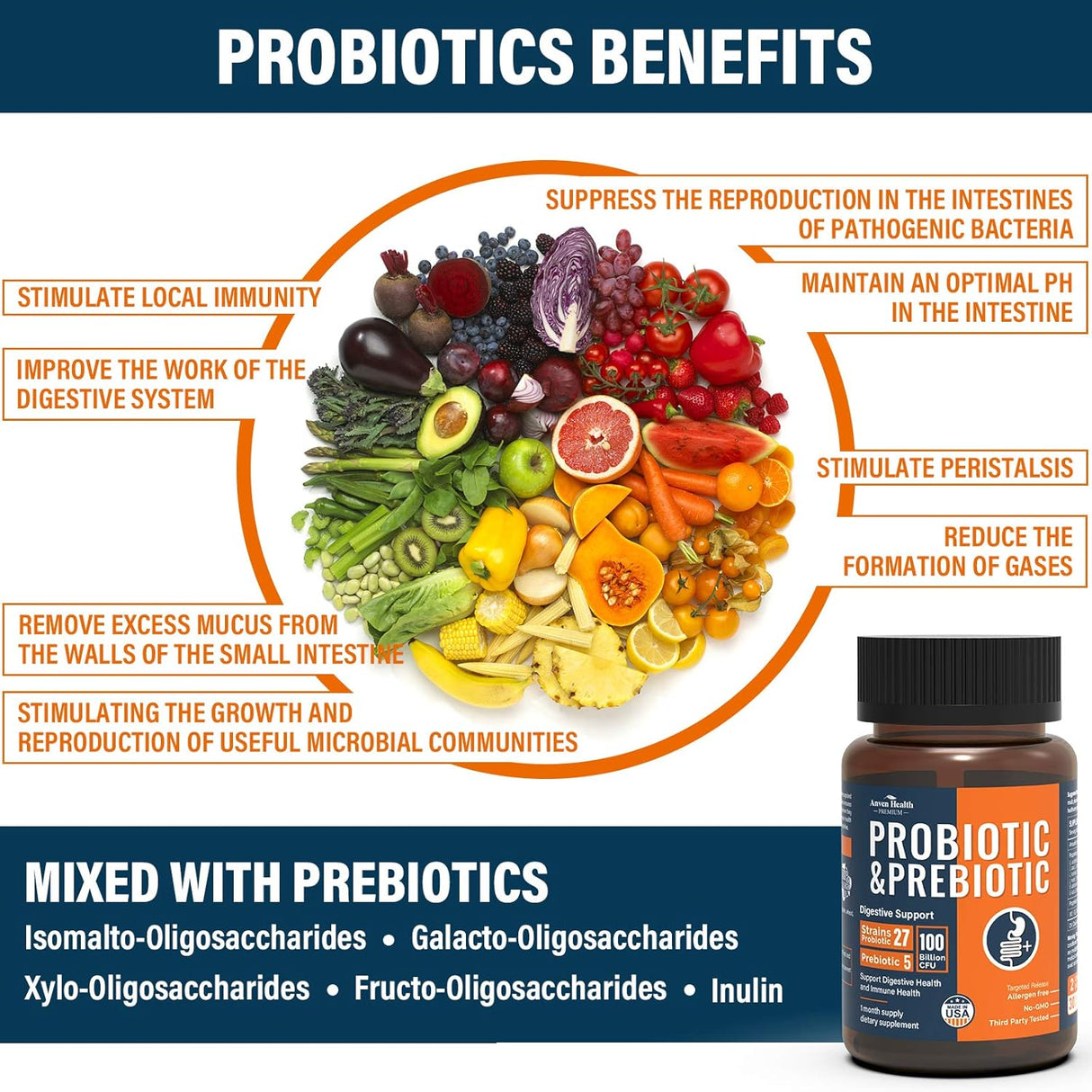 Suplementos Alimenticios Probióticos para hombres y mujeres