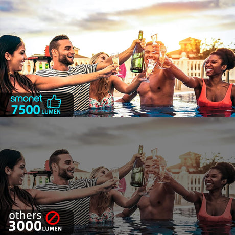 Proyector SMONET 1080P HD 7500L Mini Portátil para TV y PS5