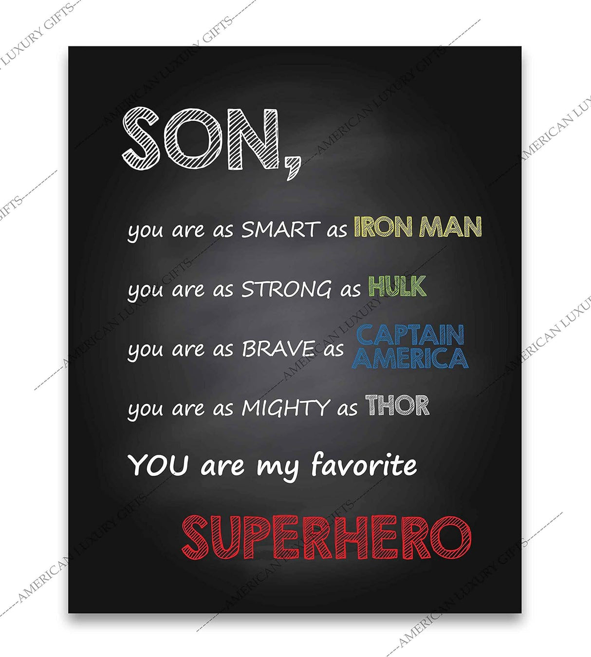 Posters My Favorite Superhero 20cm x 25 cm