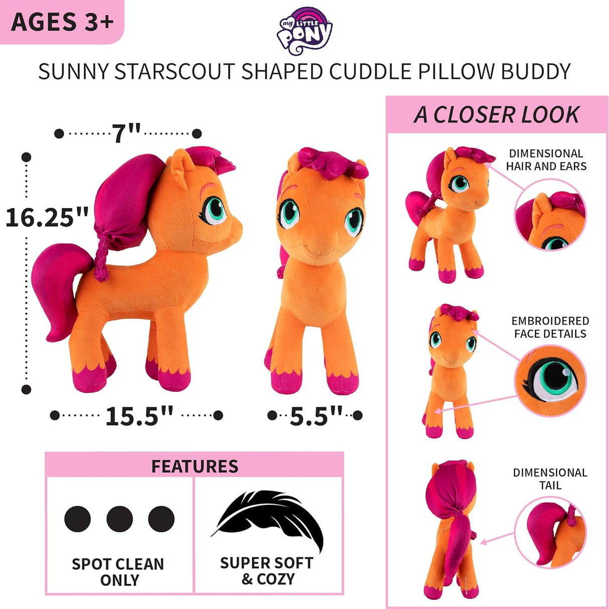 Almohada de Peluche Suave My Little Pony Sunny Kids