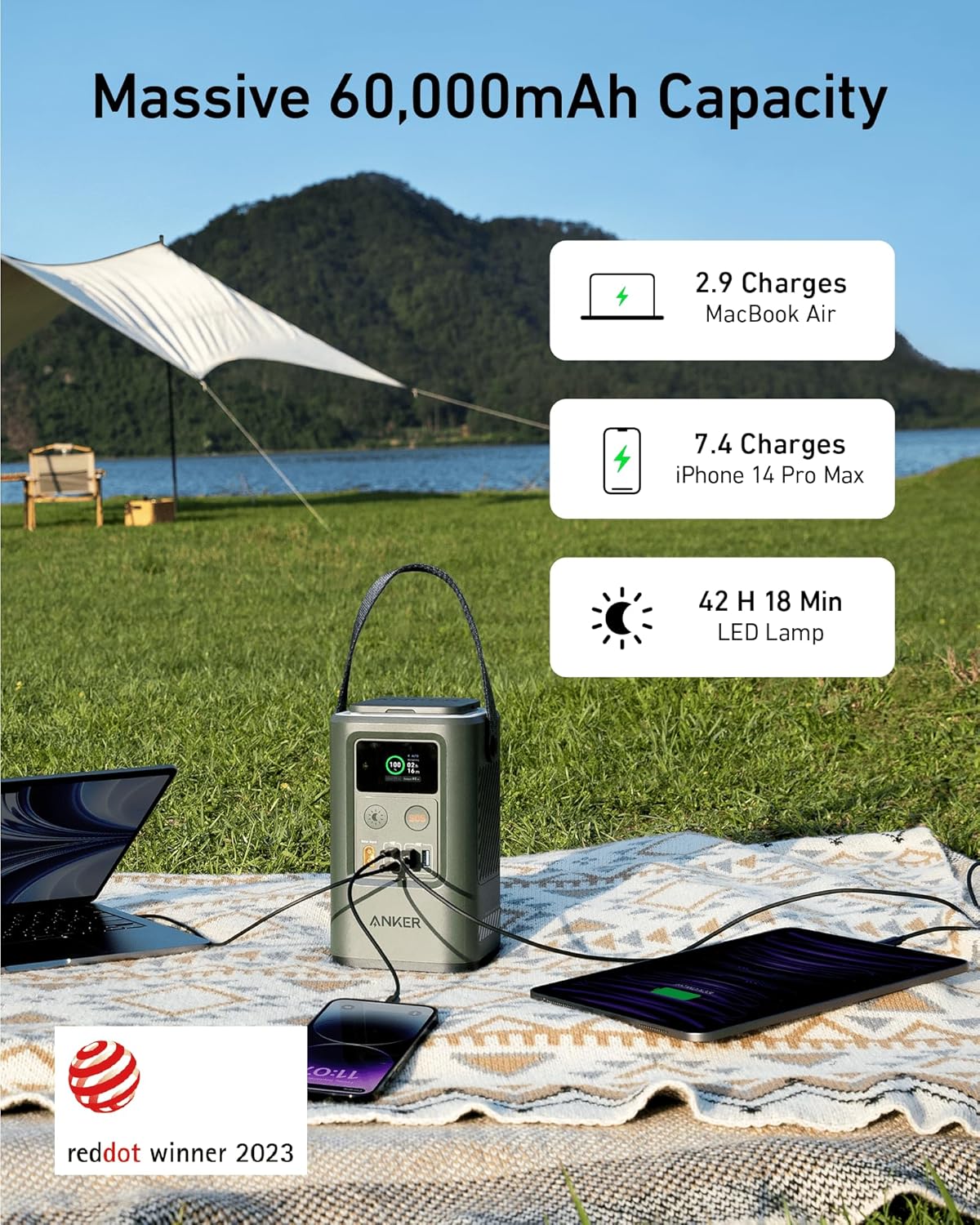 Banco de energía central de 60.000 mAh generador portátil