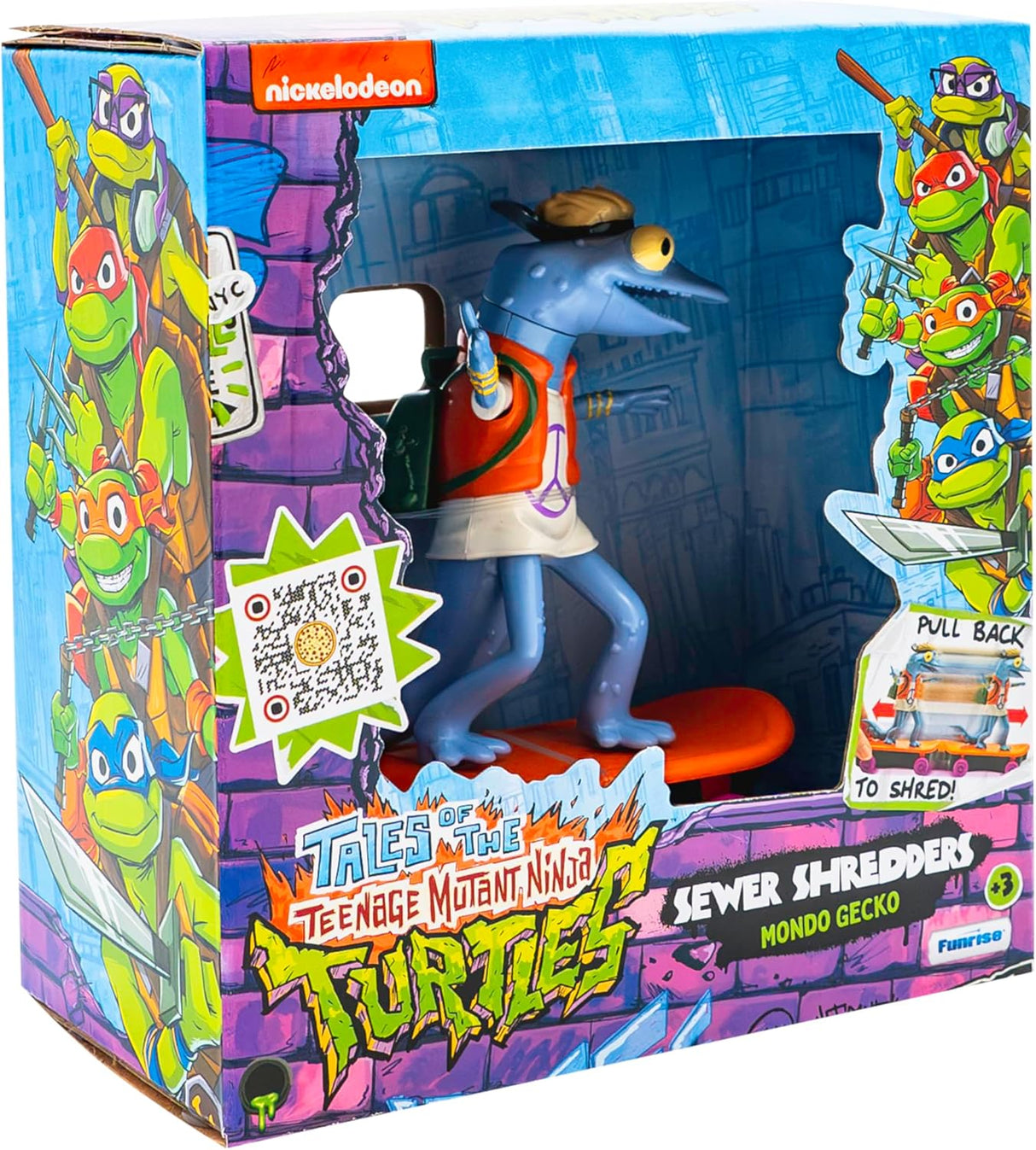 Figura de acción Mondo Gecko TMNT 5 con acción de corte