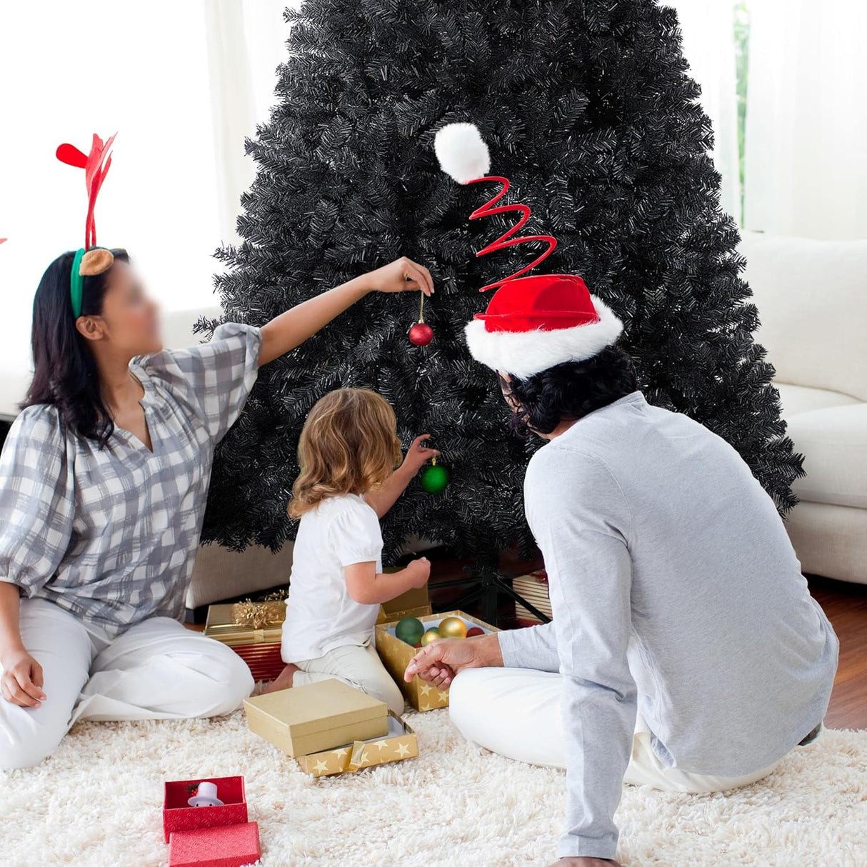 Árbol de Navidad Artificial de 6ft con 818 Puntas y Base Plegable