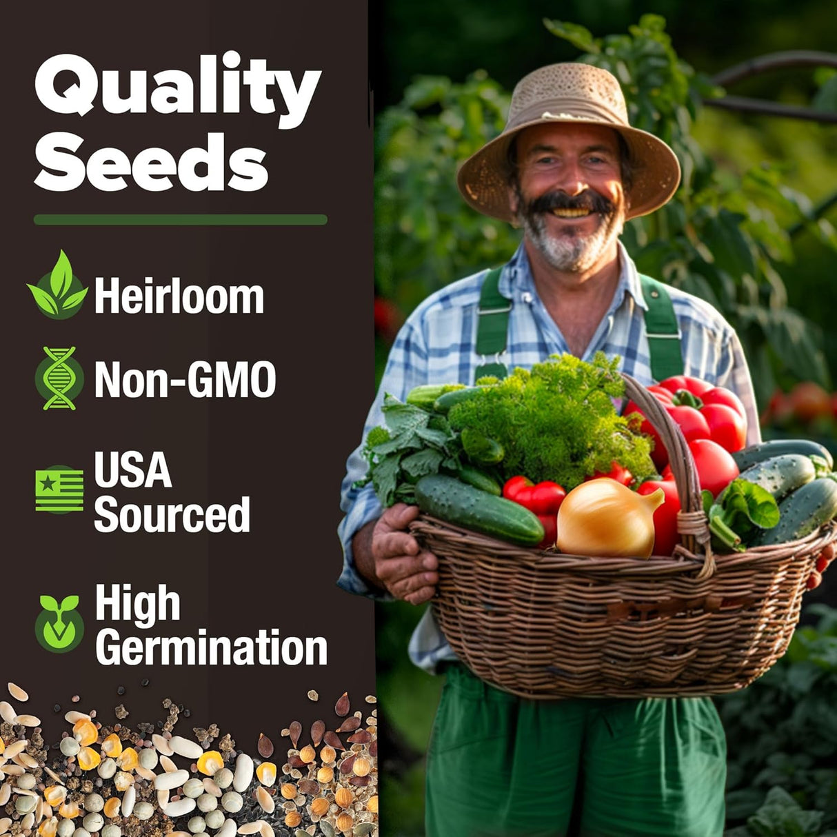 Pack de 55 Semillas de Vegetales Home Grown - No GMO