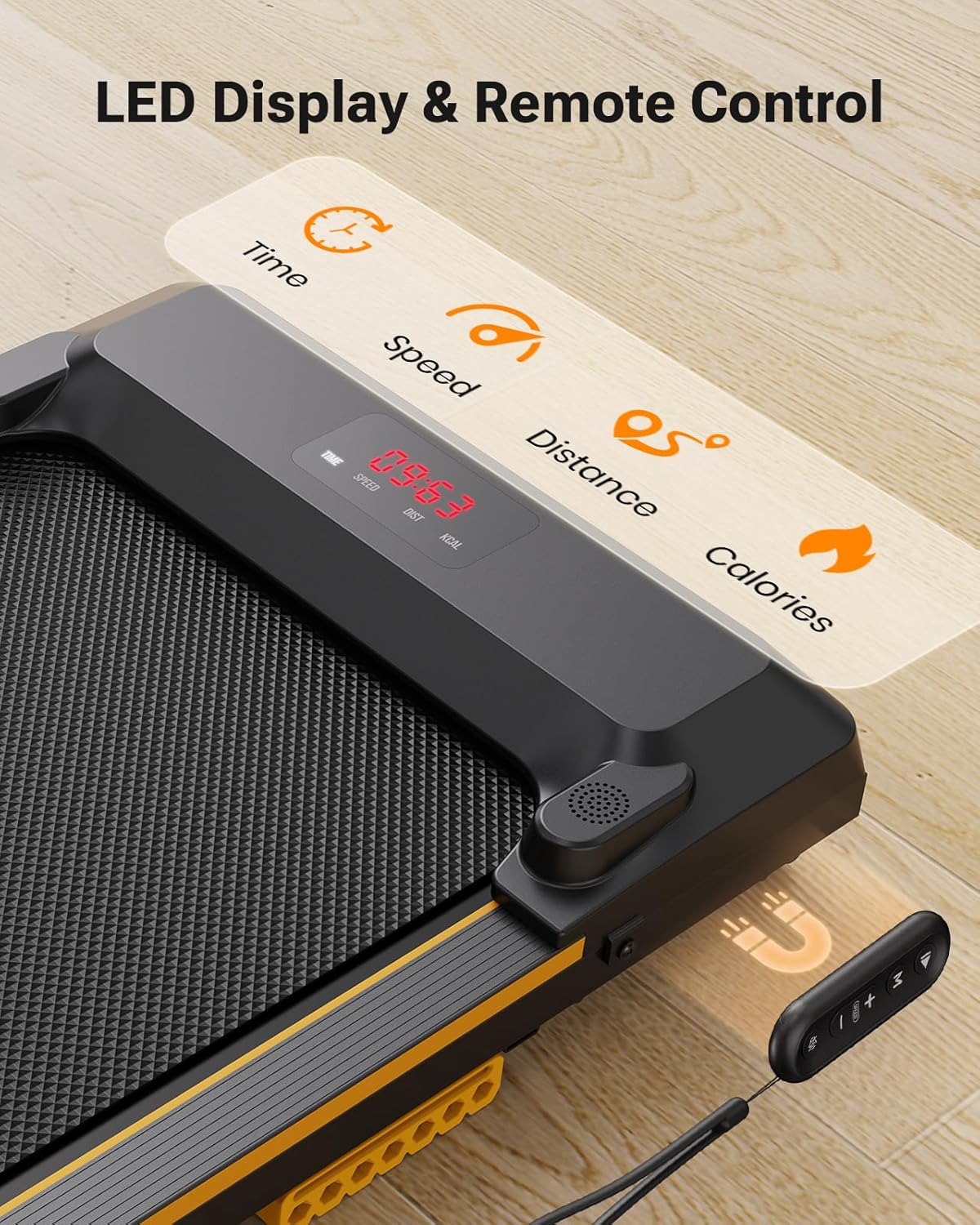 Caminadora UREVO 2 en 1, portátil, control remoto, modelo T1