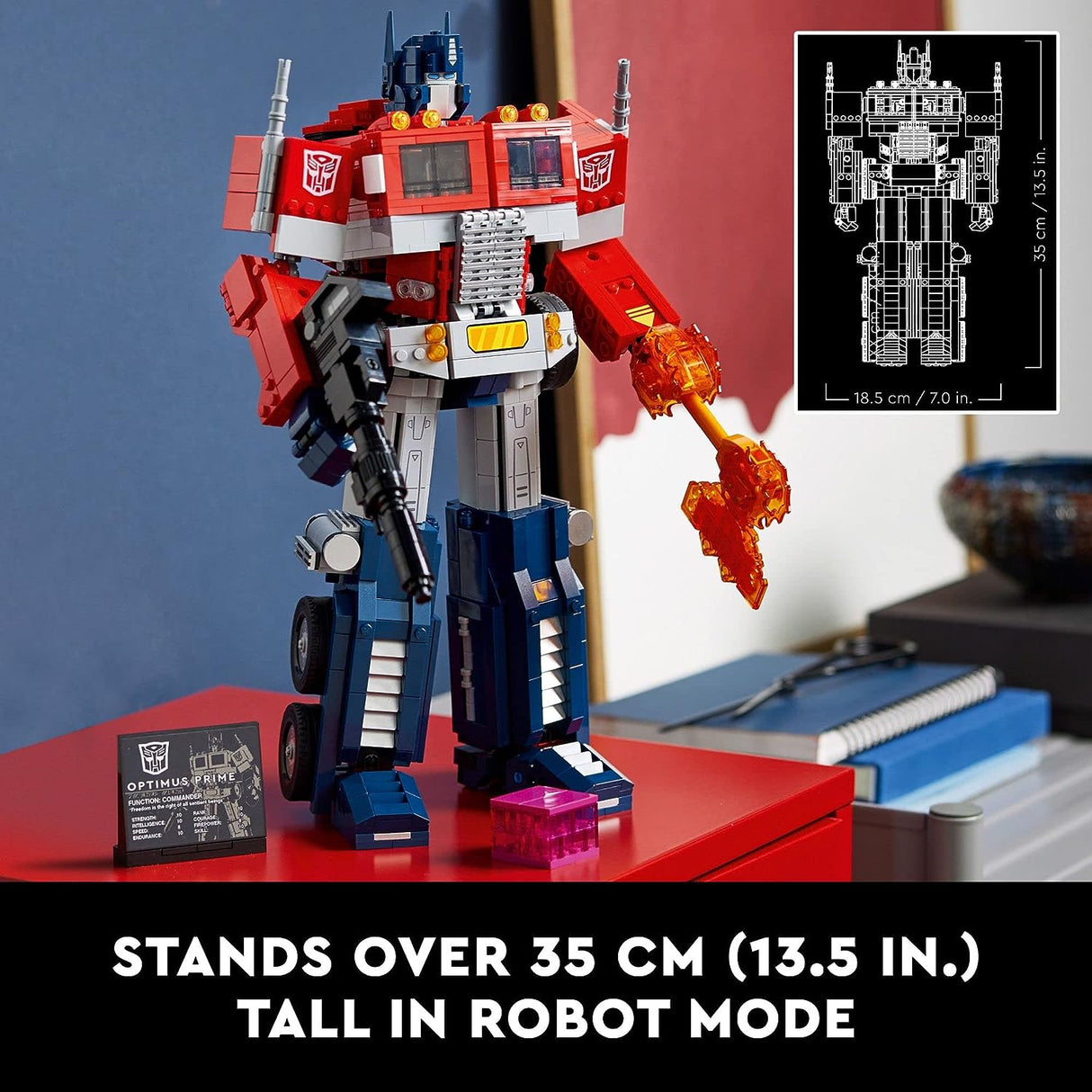 Optimus Prime 10302, Figura Transformable 2 en 1 Coleccionable