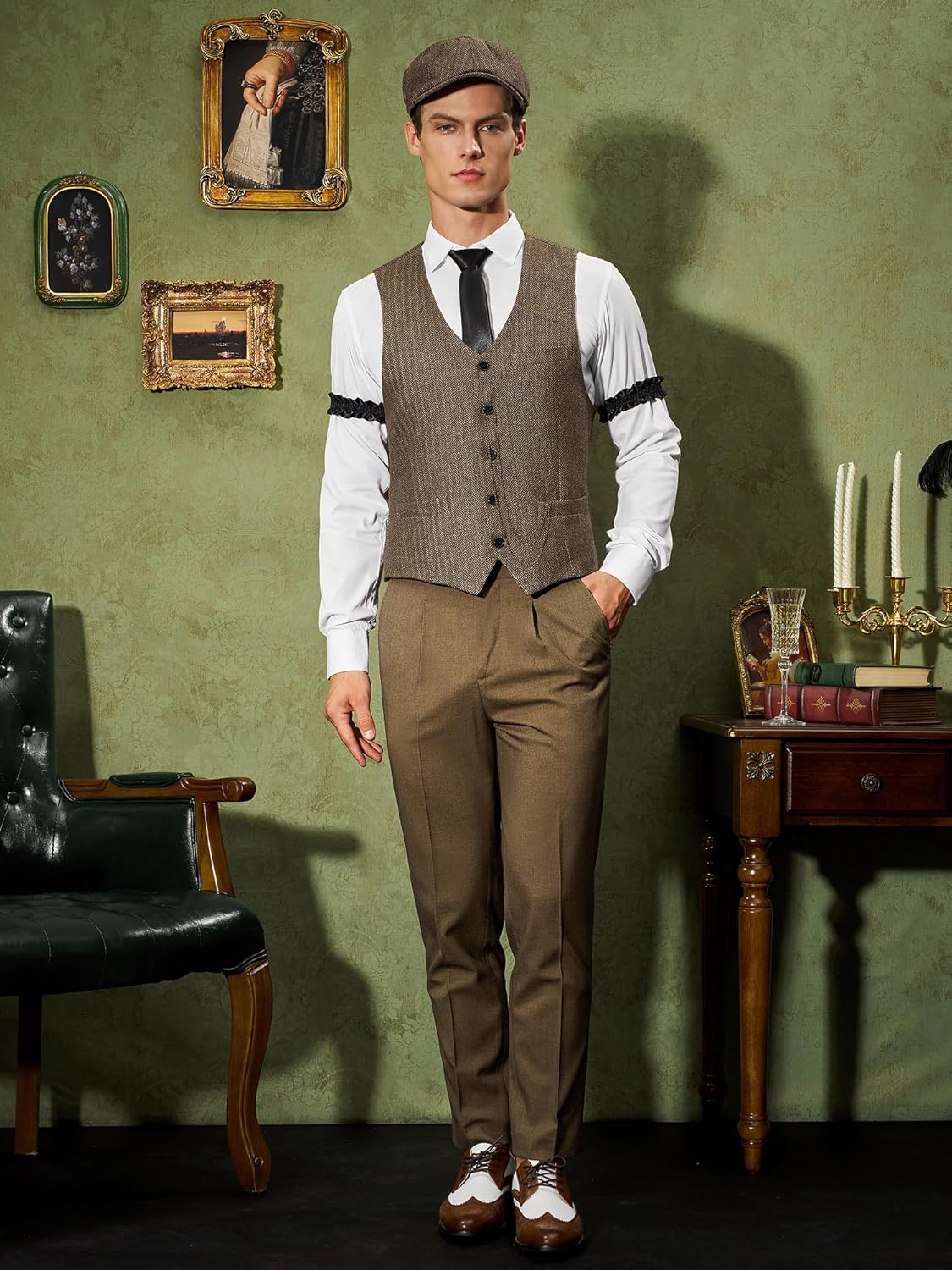 Conjunto de Accesorios YESSA para Hombre 1920s Gatsby Gangster