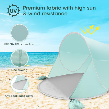Tienda de campaña playa fácil instalación UPF 50+ impermeable