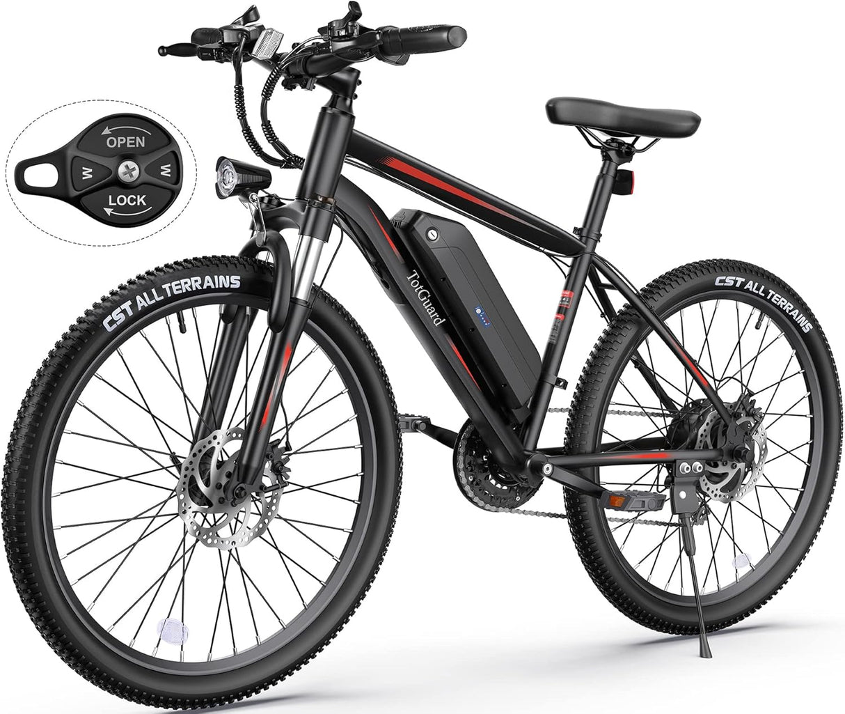 Bicicleta eléctrica Wooken 750W, 55 millas, 21 velocidades