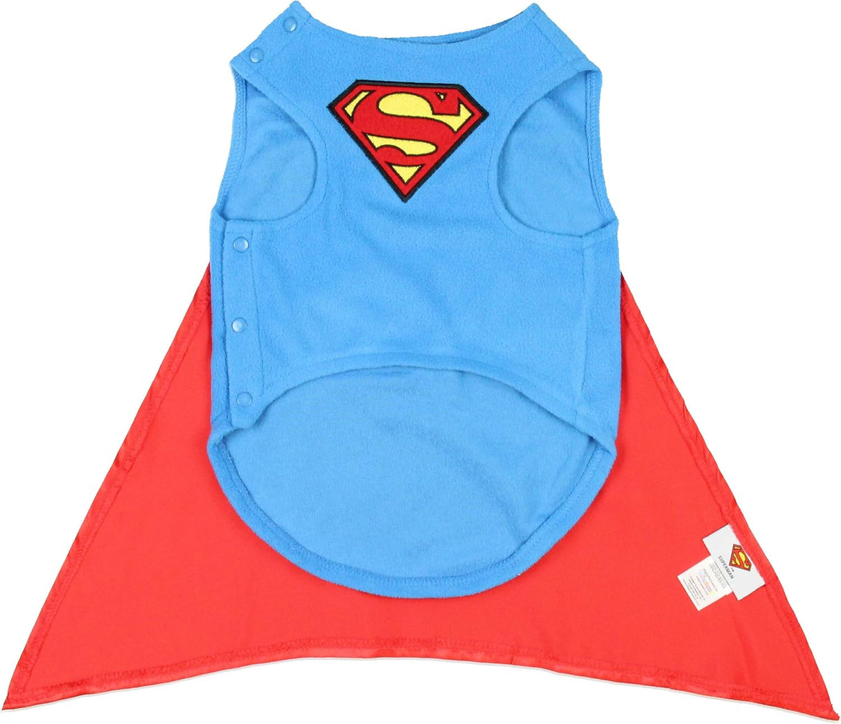 DC Comics Superman Superhero - Suéter de disfraz de Halloween para perros o gatos de tamaño pequeño (mediano)