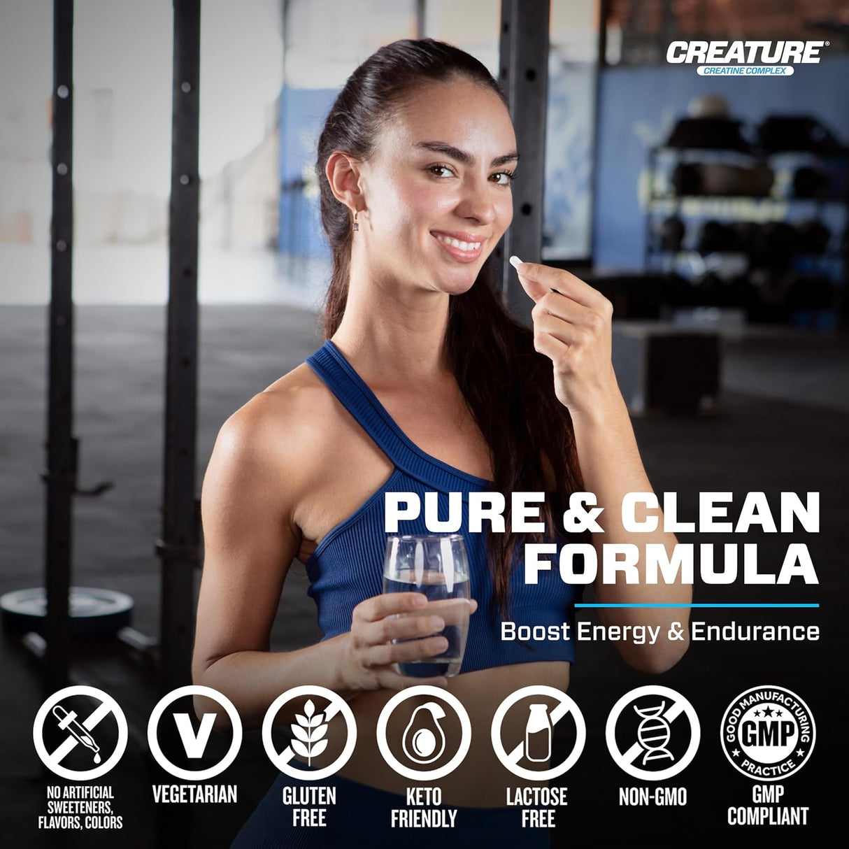 CREATURE® Complejo de Creatina - 5 Tipos, 180 Cápsulas