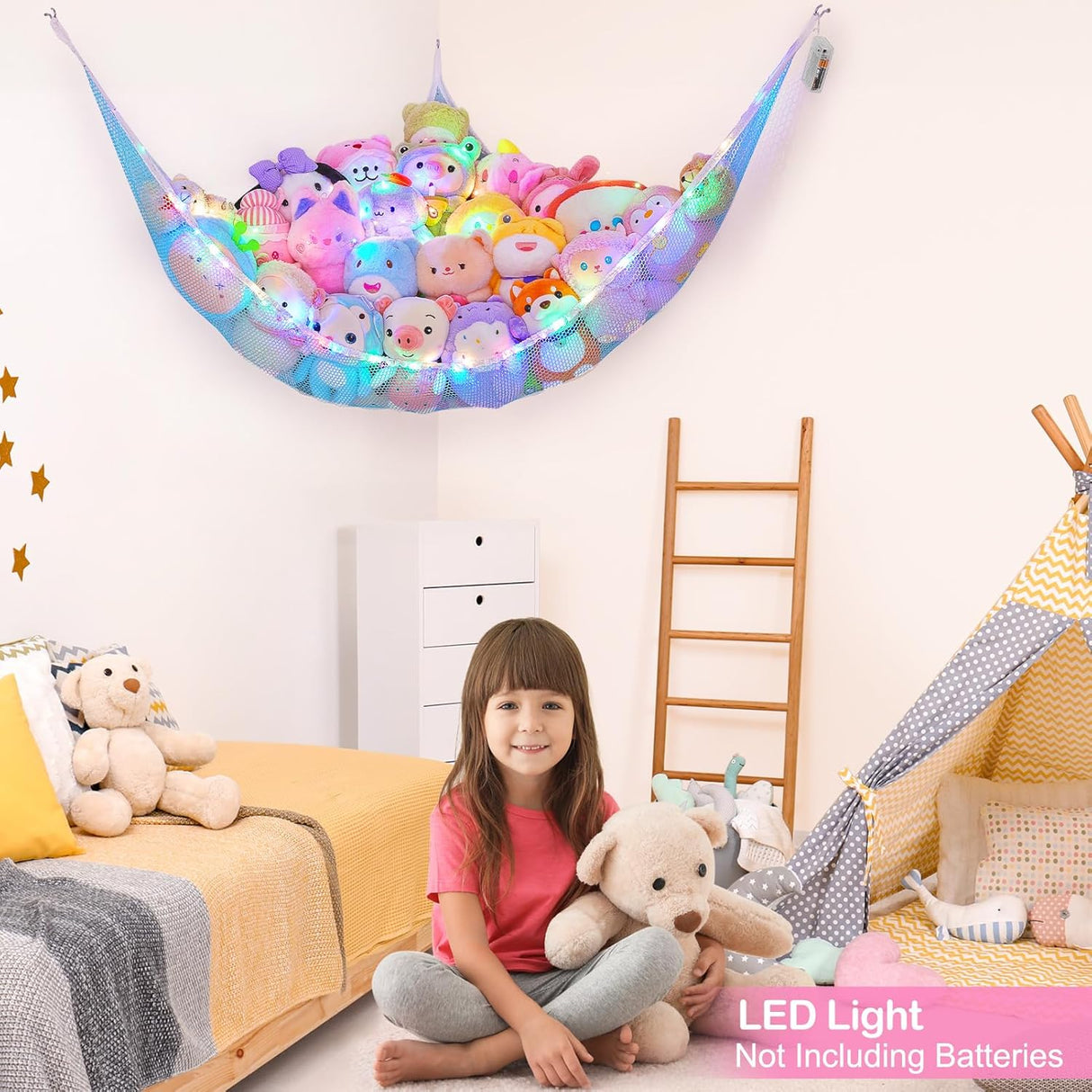 Hamaca para Peluches Basumee con Luz LED y Control Remoto