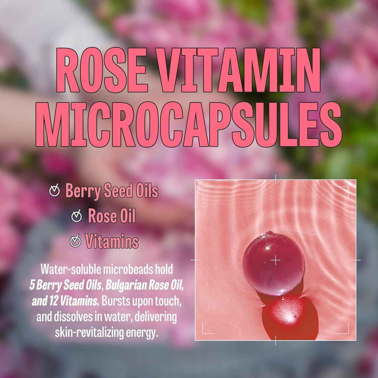 Limpiador Facial Aceite a Espuma con Rosa y Vitaminas