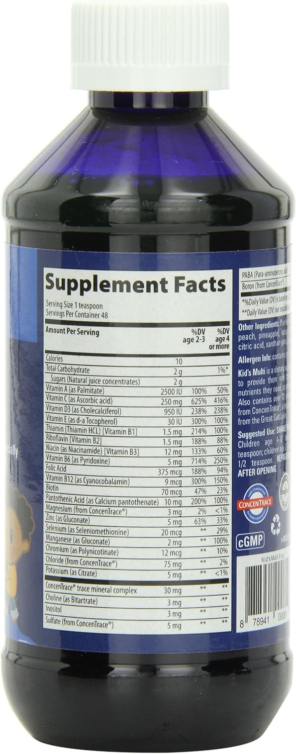 Suplemento multivitamínico líquido para niños vitamina C