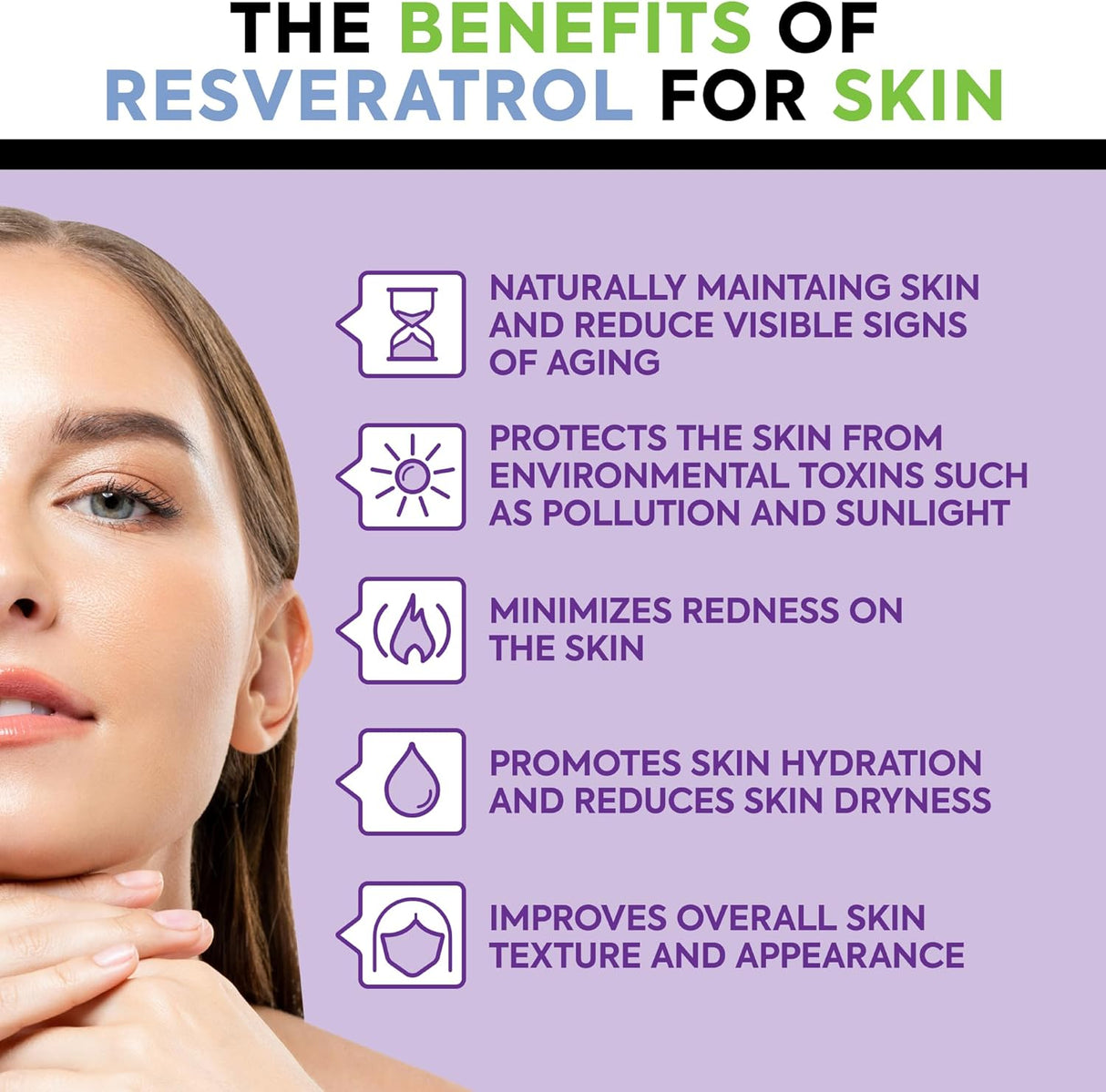 Suplemento Resveratrol extra fuerte 1568mg 180 cápsulas