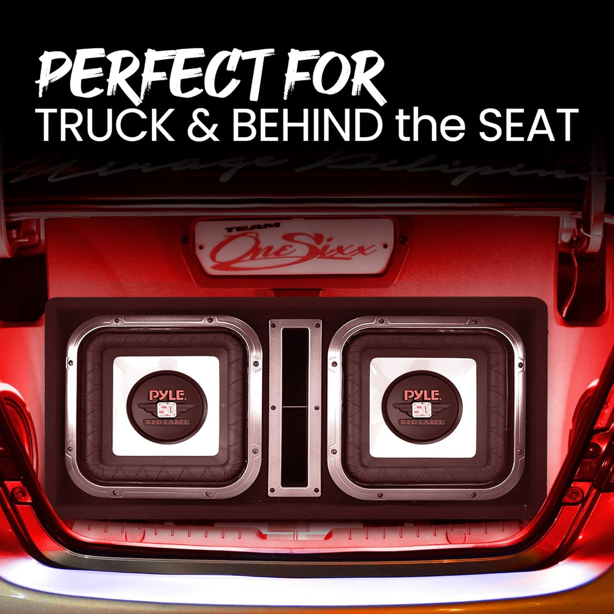 Parlante de caja de subwoofer dual PYLE PLSQ210BS