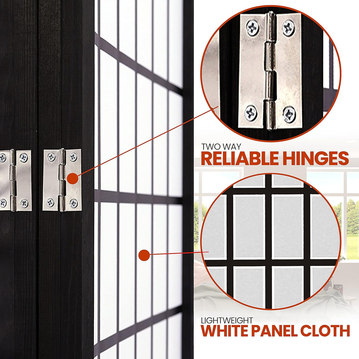 Biombo o separador de ambiente portátil SERENELIFE SLRDD4