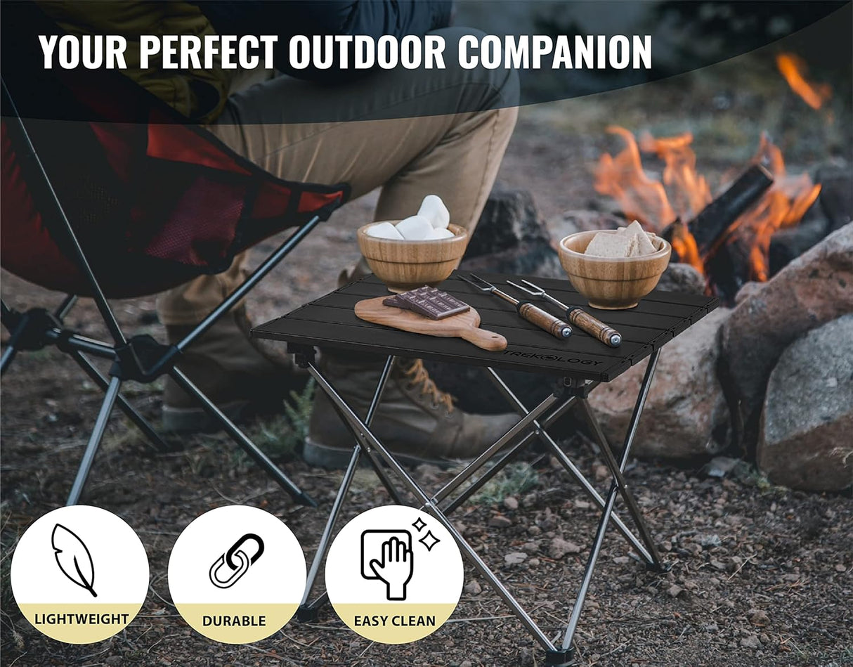 Mesa de Camping Plegable Ligera, Mesa Lateral para Playa