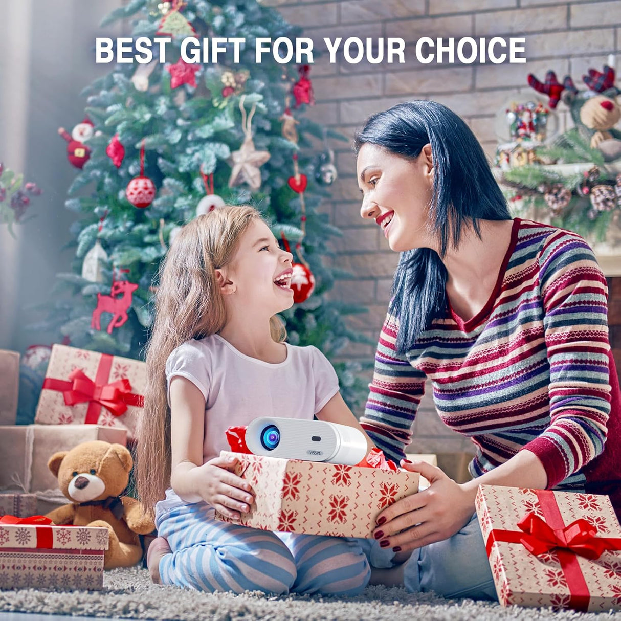 Proyector Mini VISSPL Full HD 1080P, Portátil, Compatible HDMI