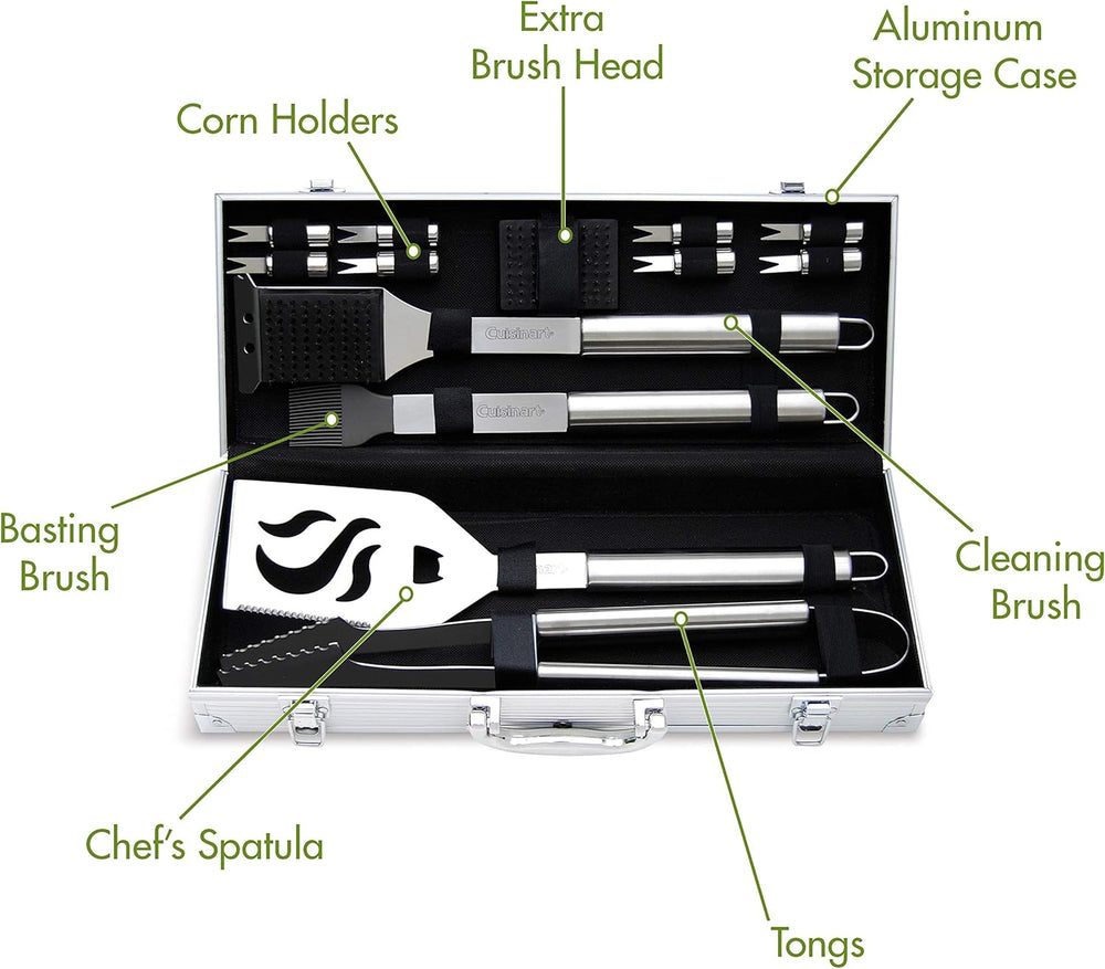 Set de Parrilla 14 Piezas Cuisinart CGS-5014 Acero Inoxidable