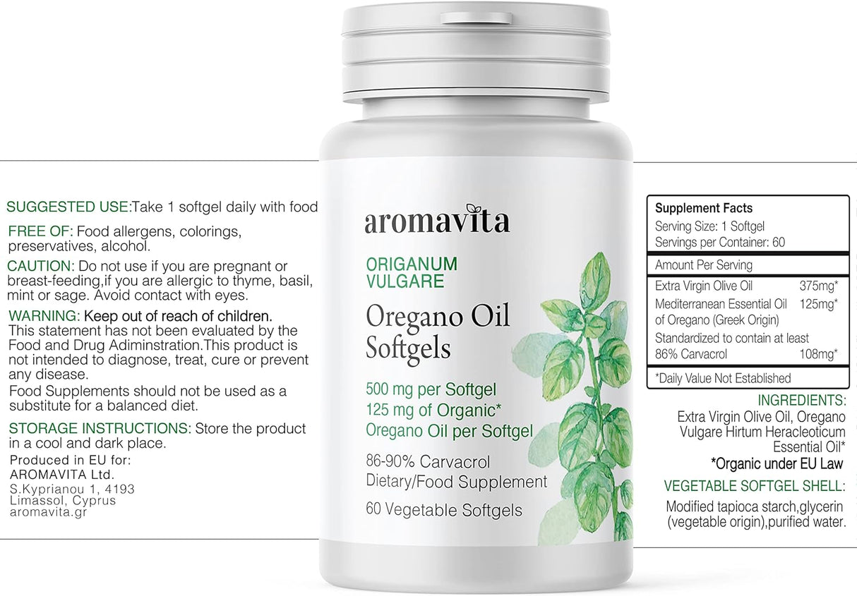 Oregano Oil Capsules - High Potency Digestive Support