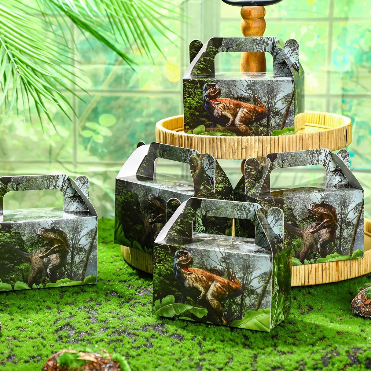 Set de Cajas de Golosinas con Tema Dinosaurio para Fiestas