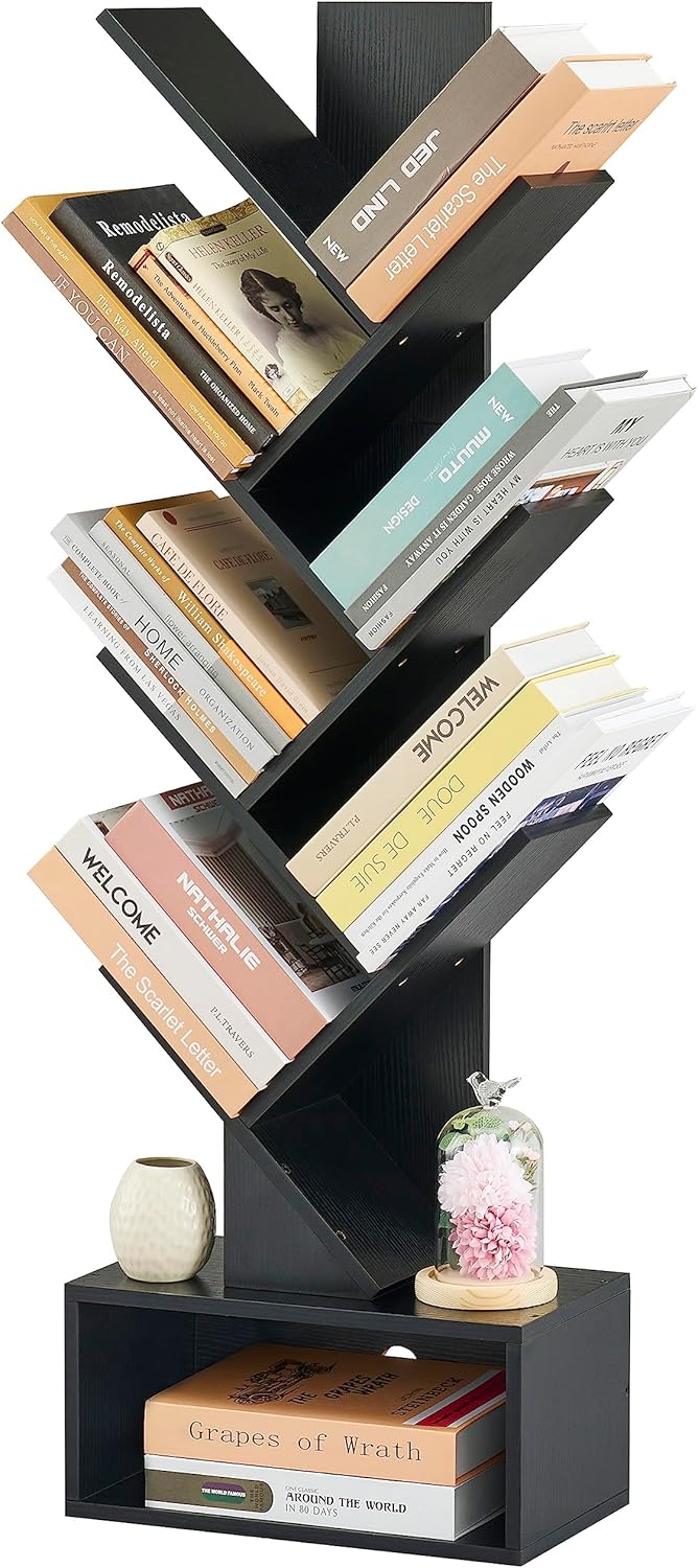 Estantería de 6 niveles Hoctieon con cajón, organizador de libros