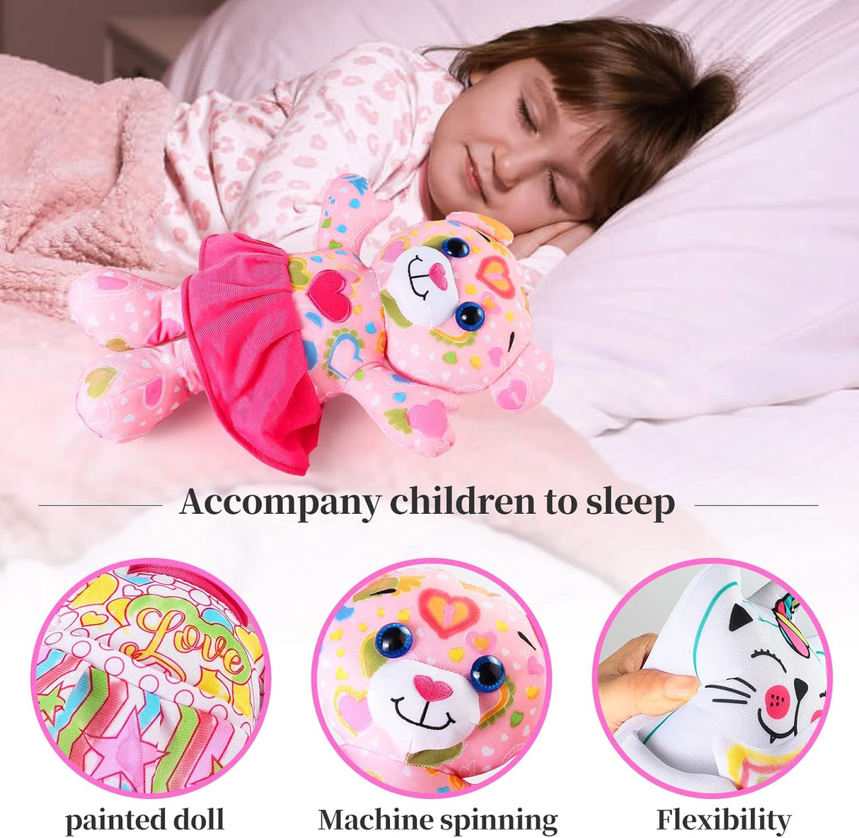 DRAWMYTOY, peluche Doodle para niños (gato pescado)