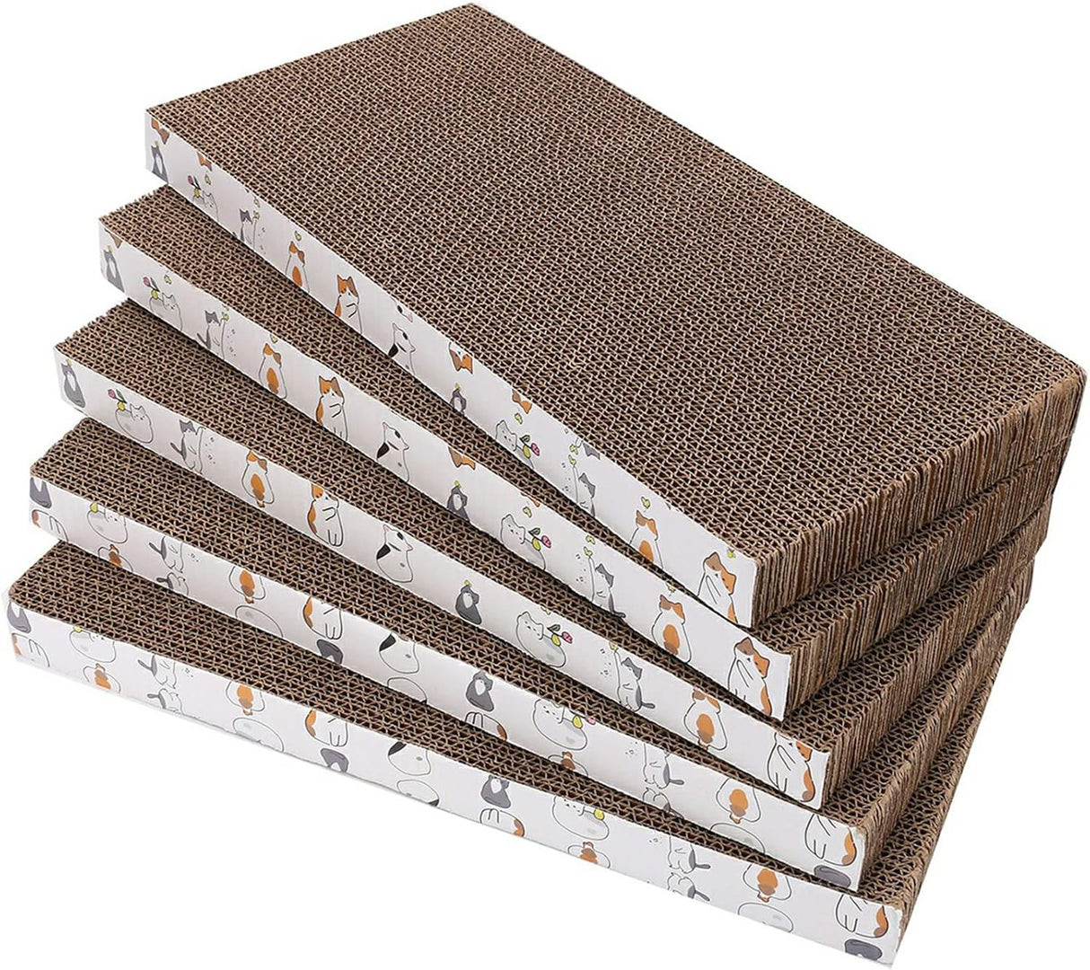 Paquete de 5 almohadillas para rascar gatos reversibles