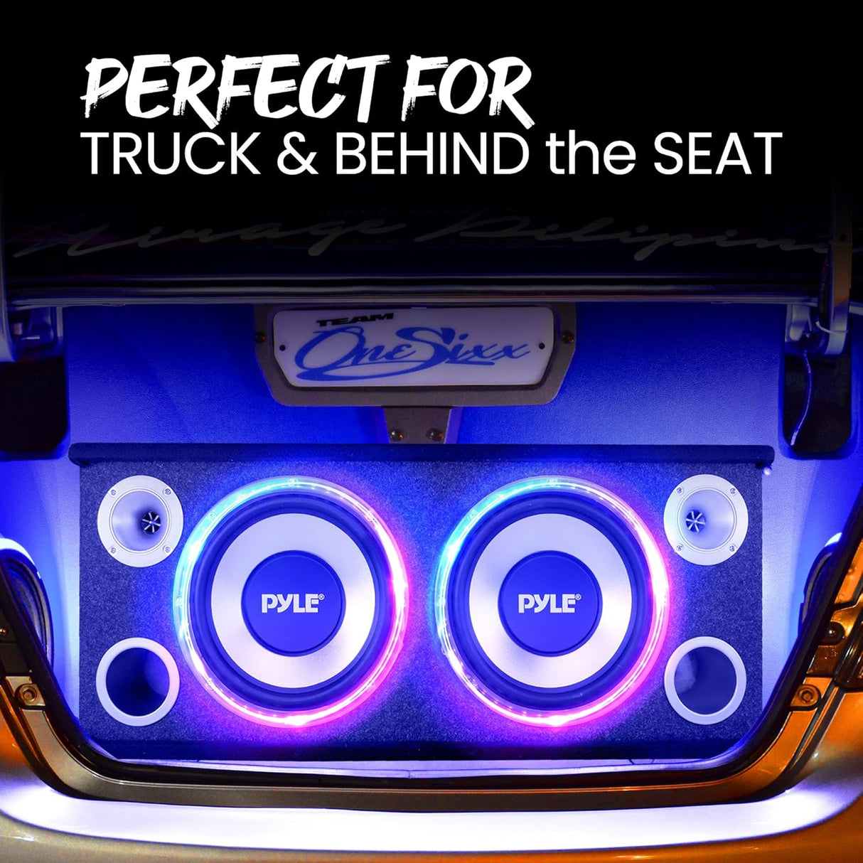 Parlantes de caja de subwoofer dual PYLE PL28BSL