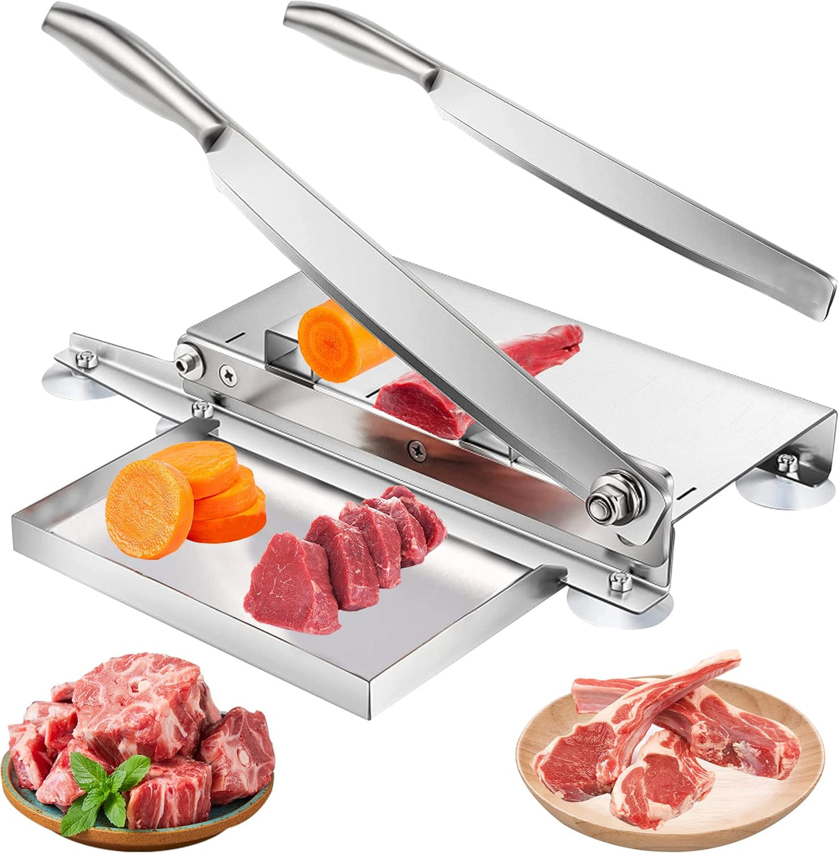 Cortador de huesos de acero inoxidable, 15.3, 2 cuchillas