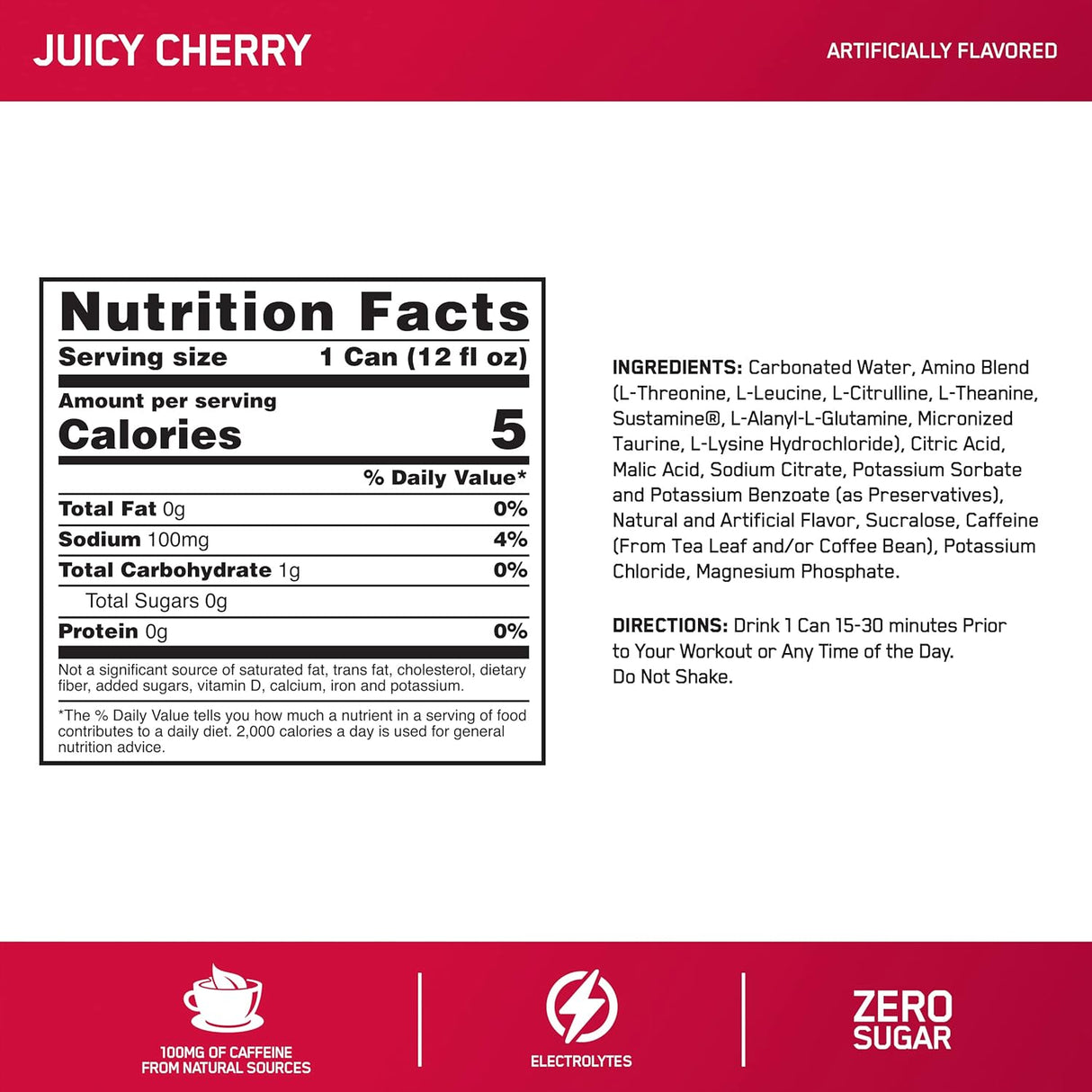 Suplemento Amino Energy Plus Electrolyte con aminoácidos 12