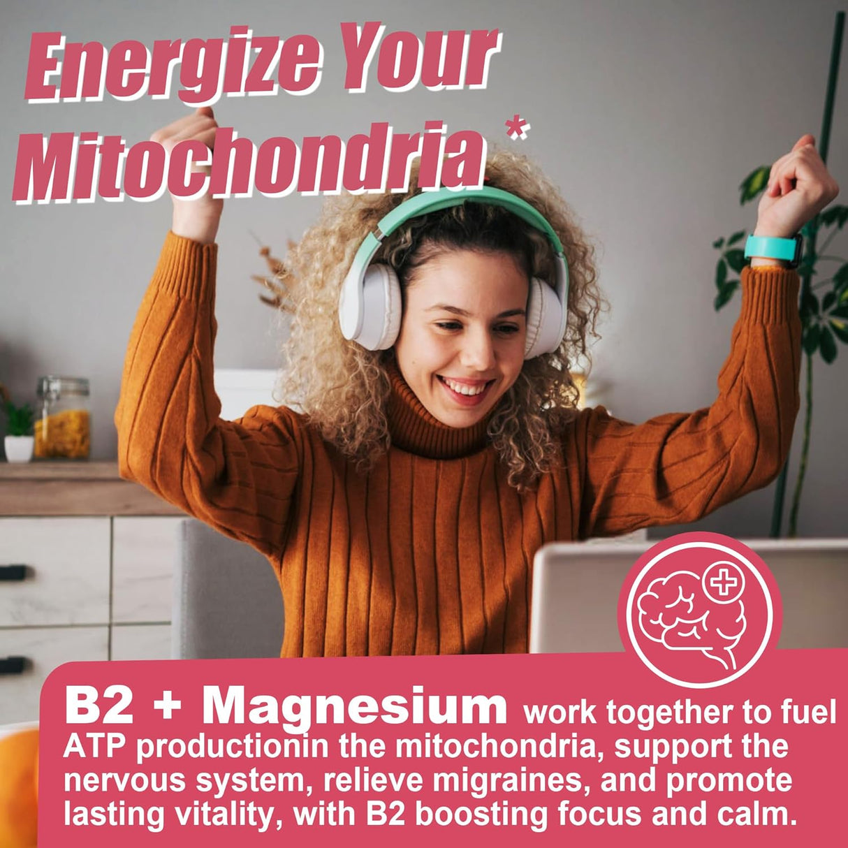 Gomitas de Vitamina B2 con Magnesio y CoQ10, 120 u.