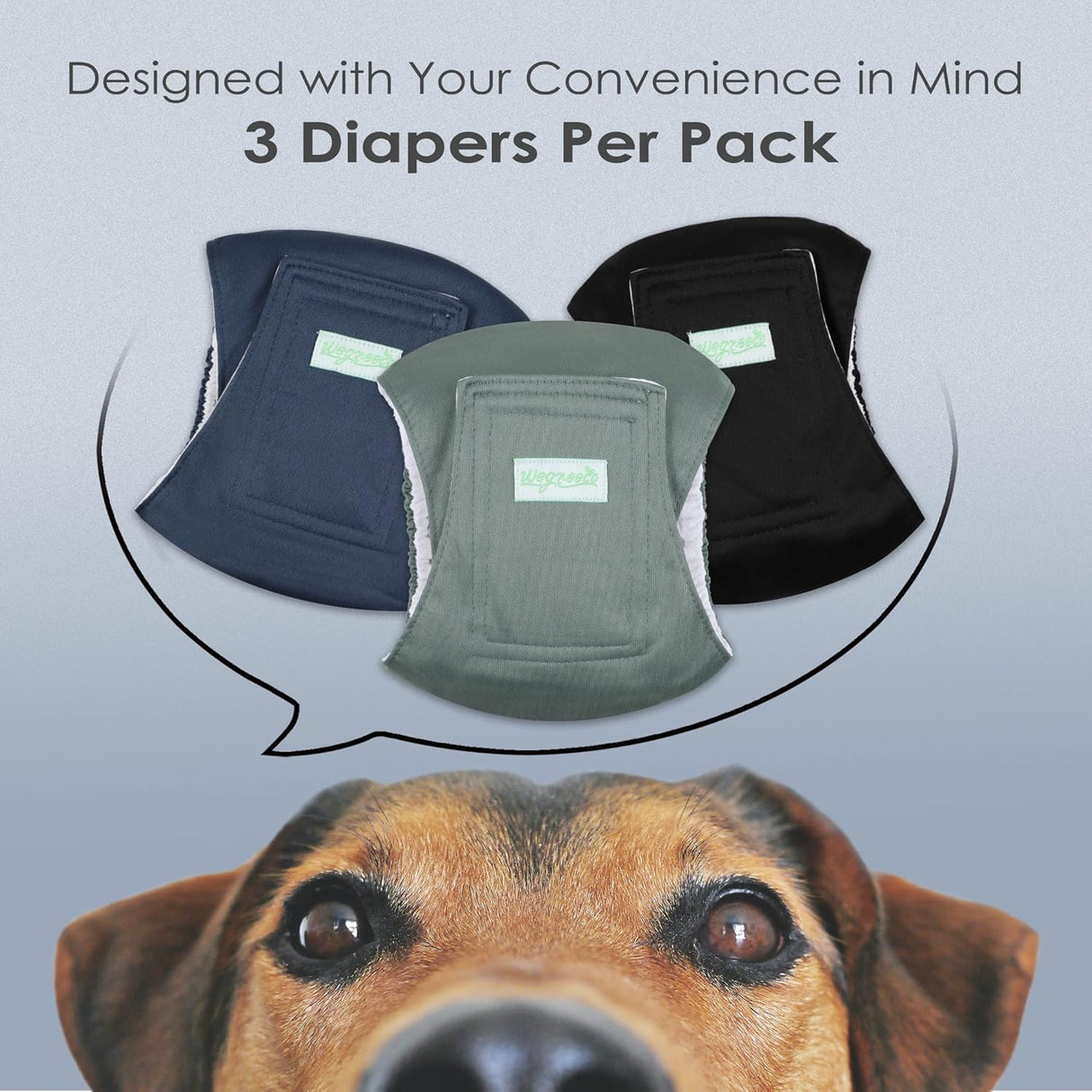 wegreeco Pañales lavables para el vientre verde, negro, talla S)