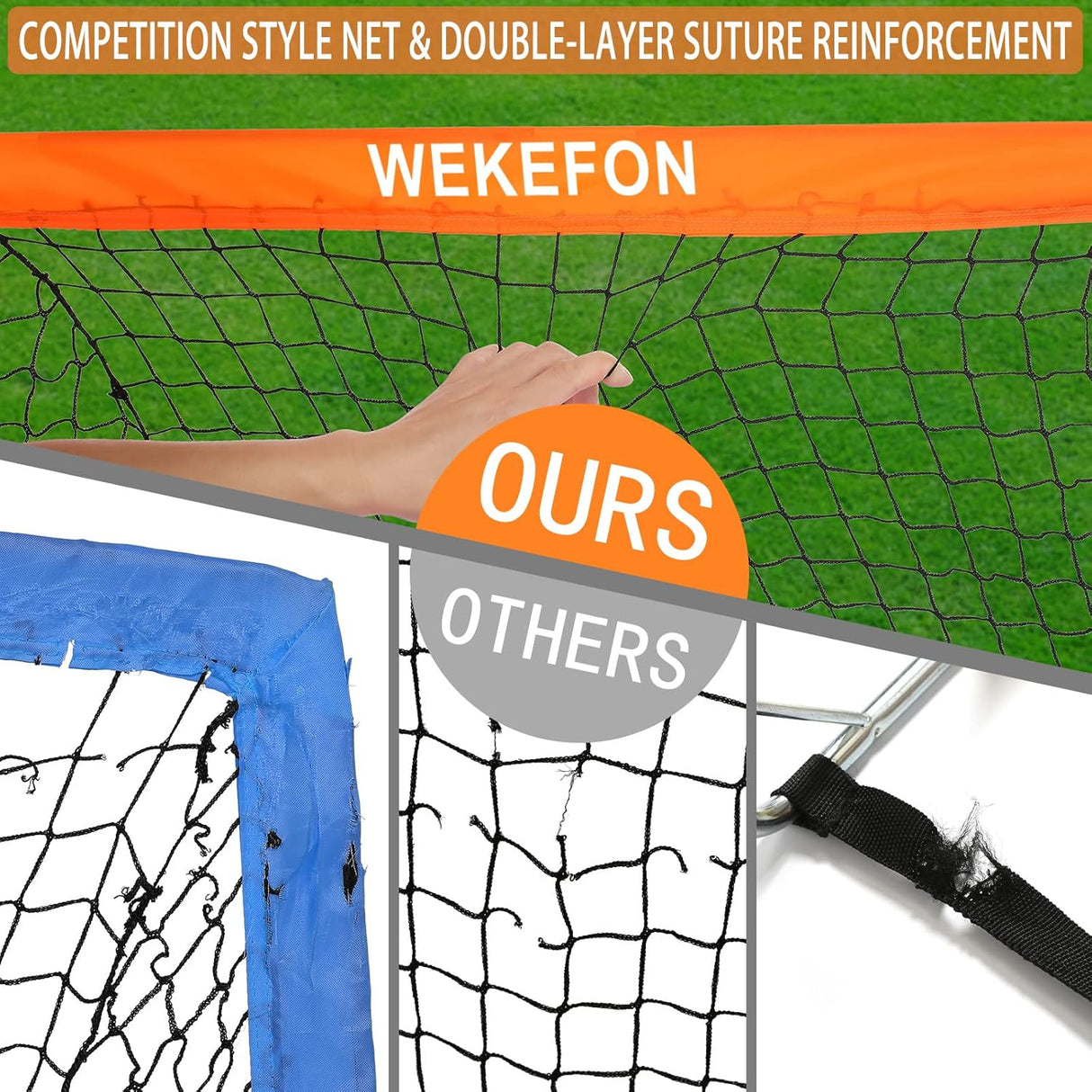 Pack 2 mini redes de futbol desarmables para niños