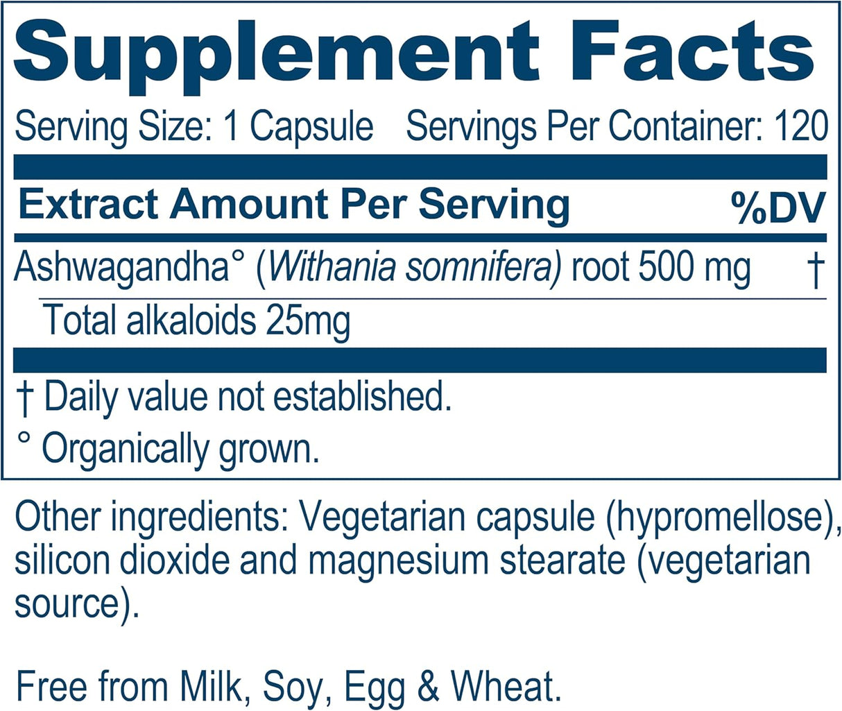 Suplemento de Ashwagandha, Ayush Herbs, 120 cápsulas veganas