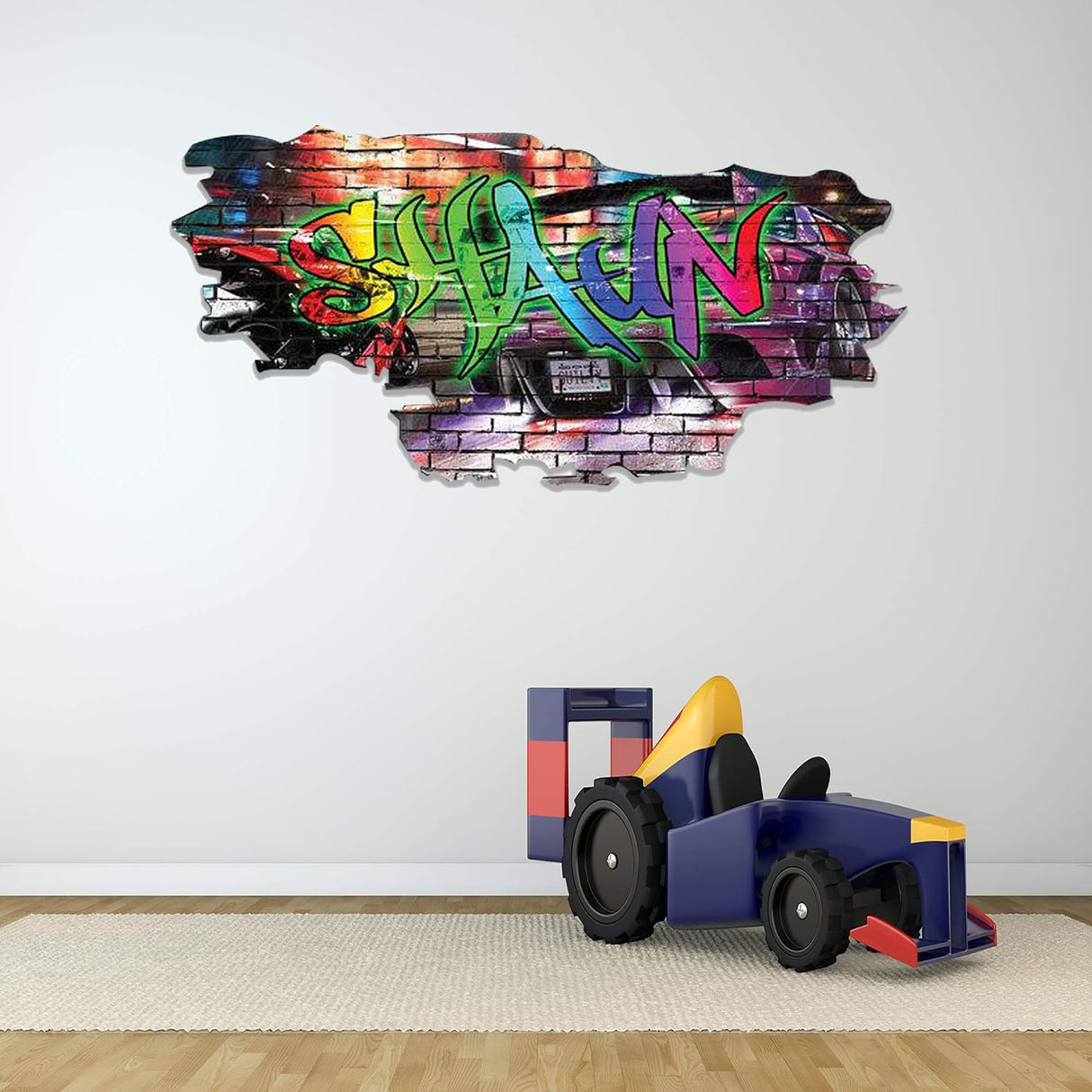 calcomanía de nombre 3D personalizado